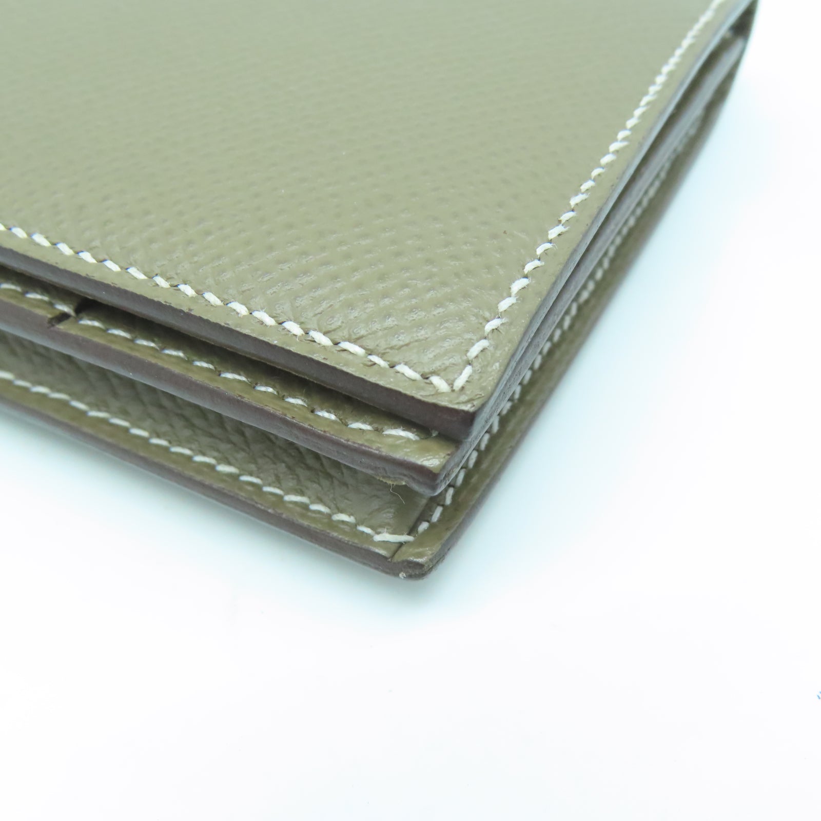 HERMES Epsom皮革Bearn Long Wallet金扣長錢包Etoupe大象灰色