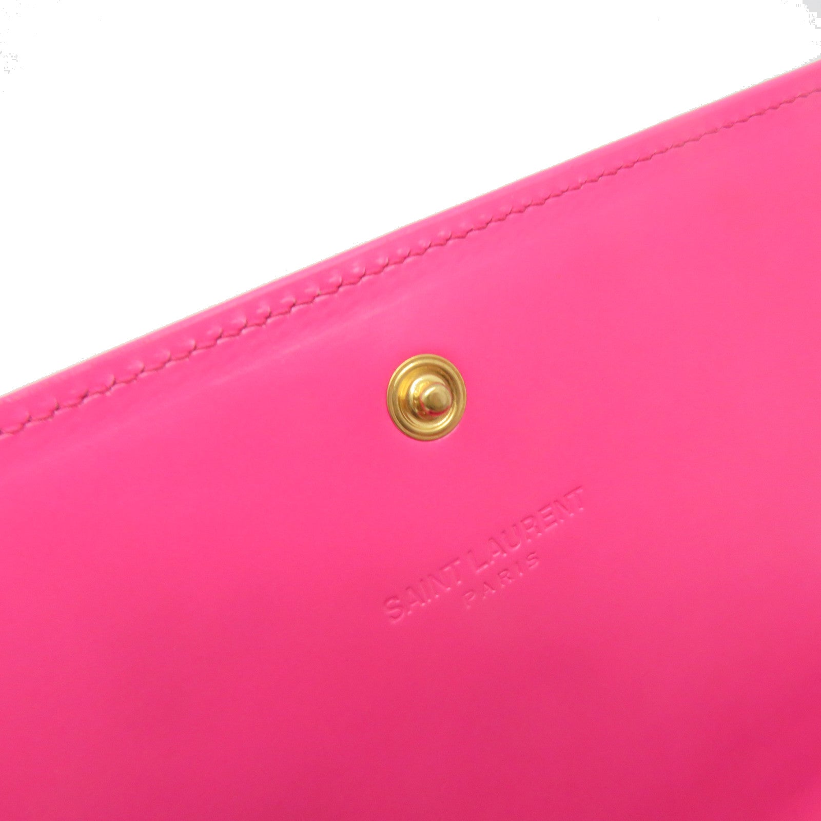 SAINT LAURENT 牛皮皮革Long Wallet长钱包粉红色