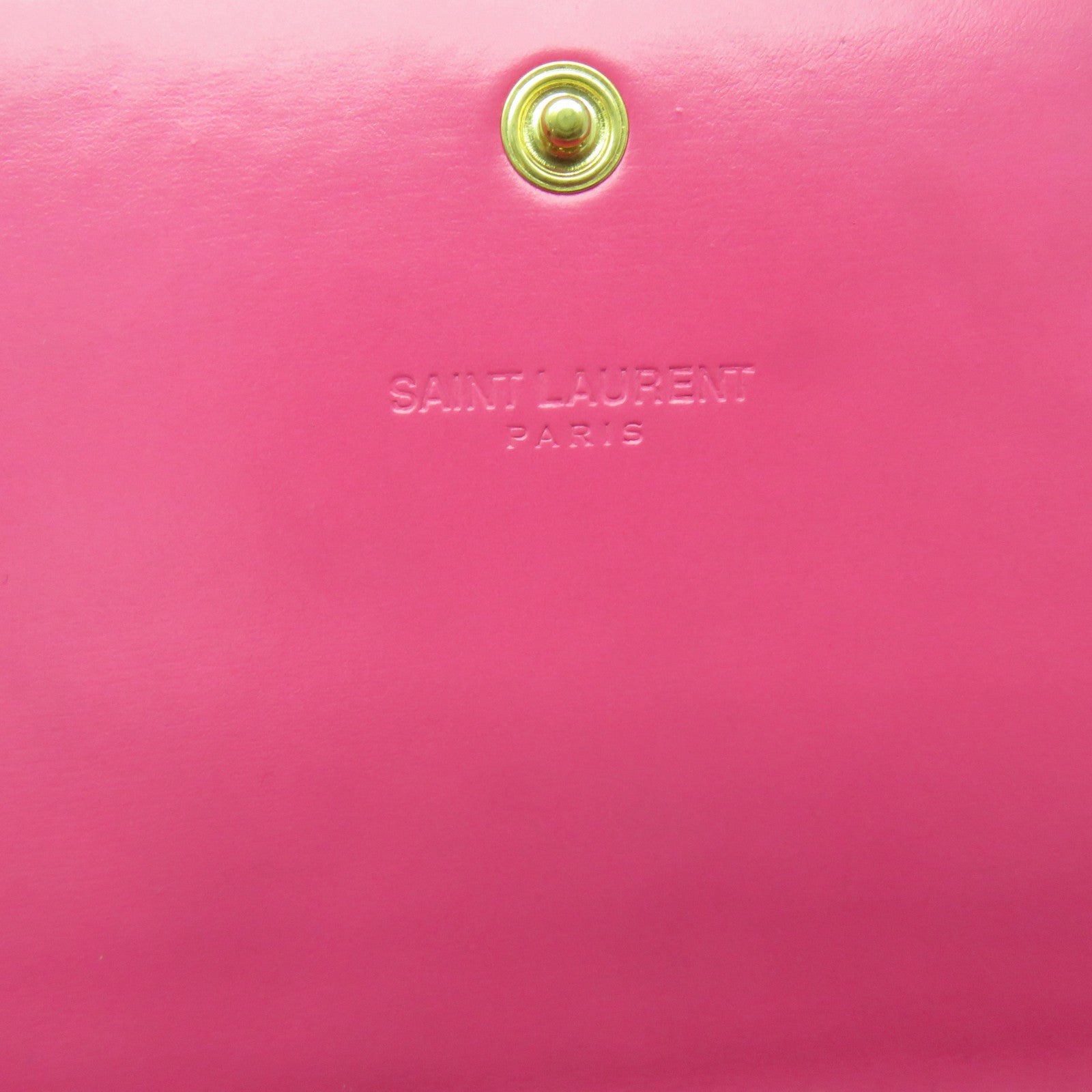 SAINT LAURENT 牛皮皮革Long Wallet长钱包粉红色