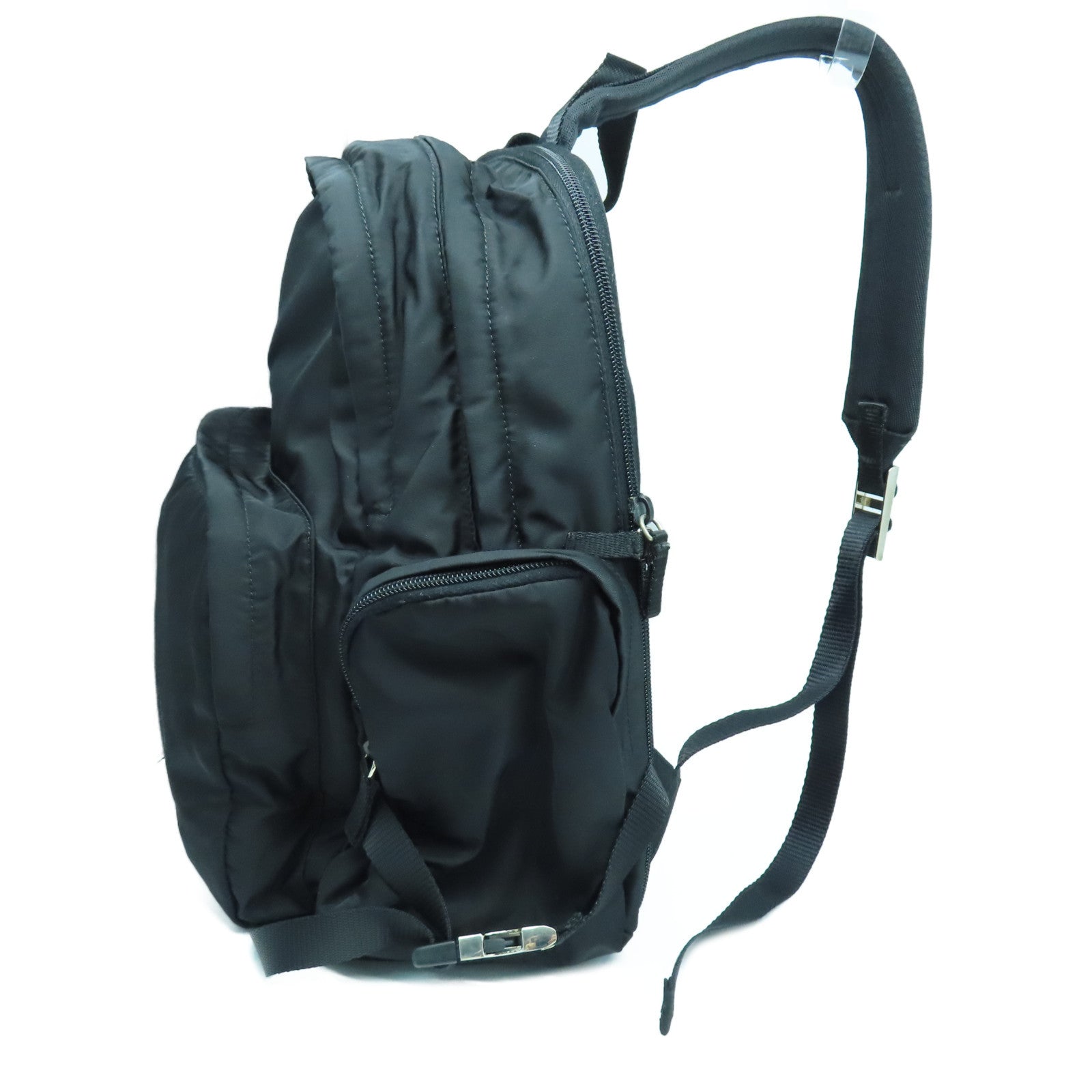PRADA 尼龙Backpack银扣背包黑色