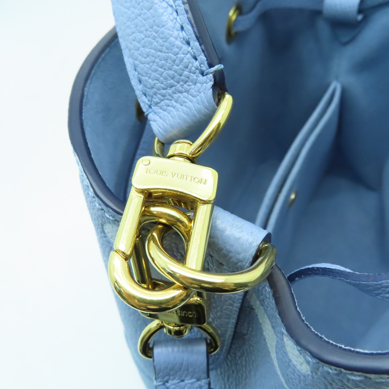 LOUIS VUITTON Monogram Neonoe BB 2 way Shoulder金扣手挽肩背兩用袋藍色