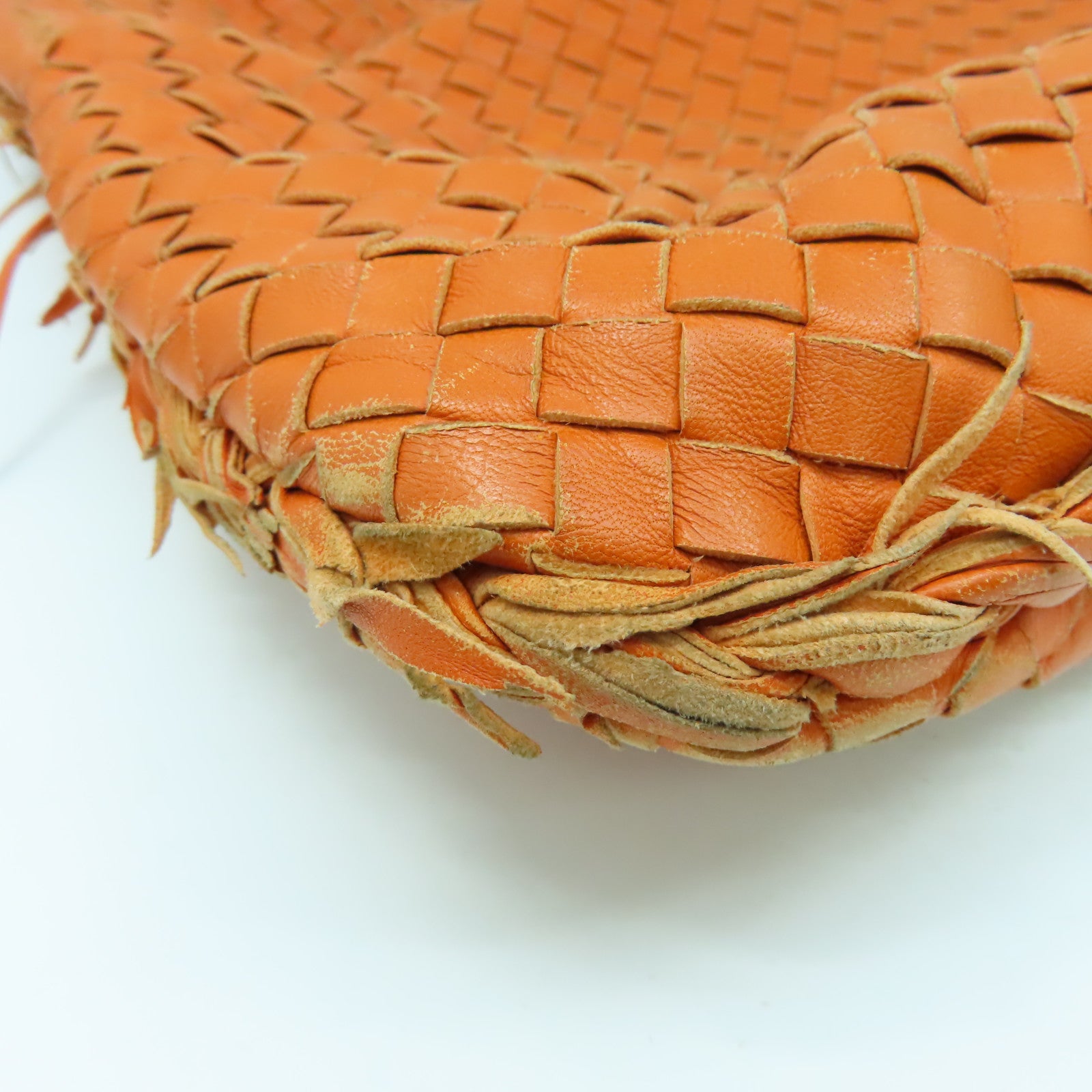 BOTTEGA VENETA 羊皮皮革Shoulder Bag銀扣肩背袋橙色