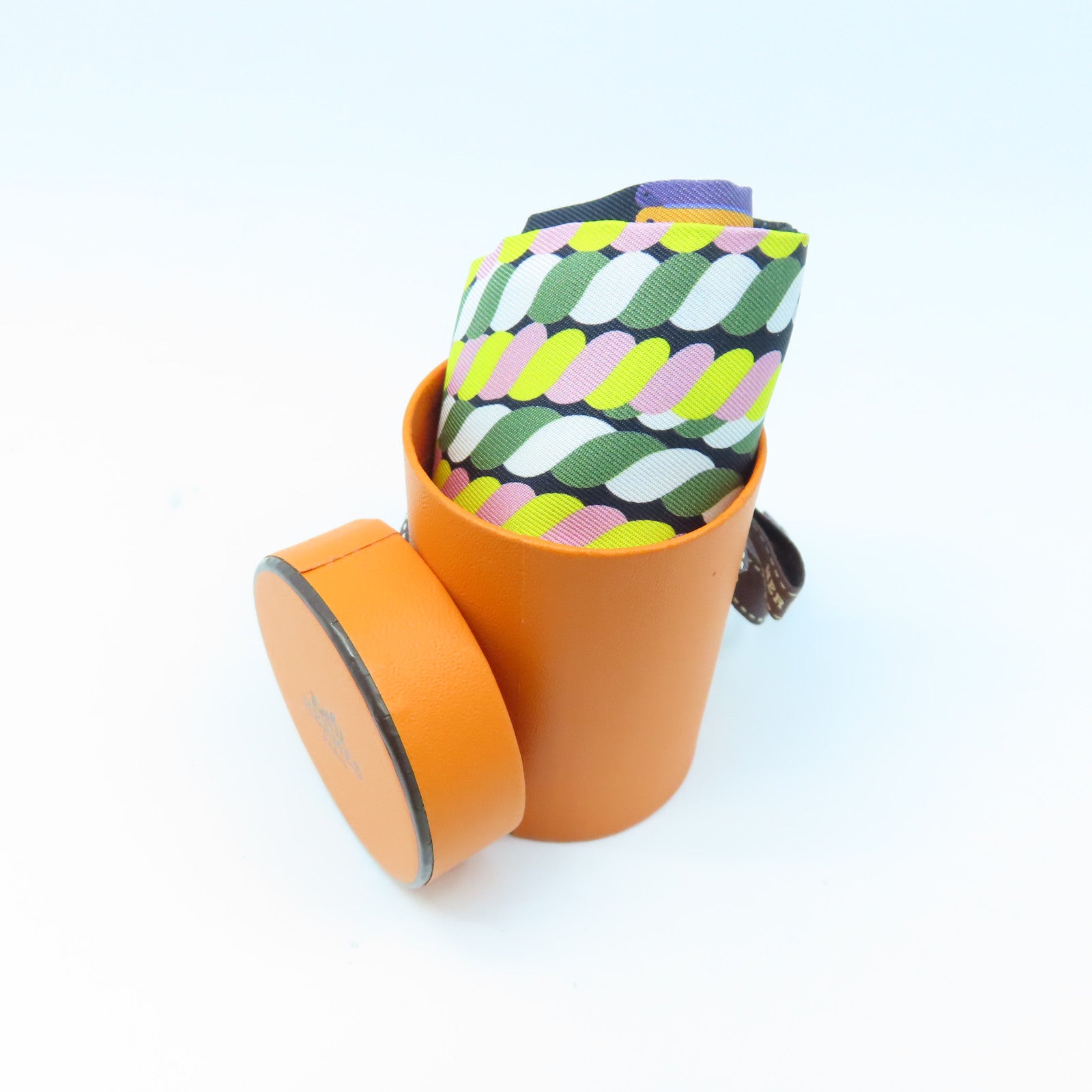 HERMES 絲質Twilly絲巾黑色