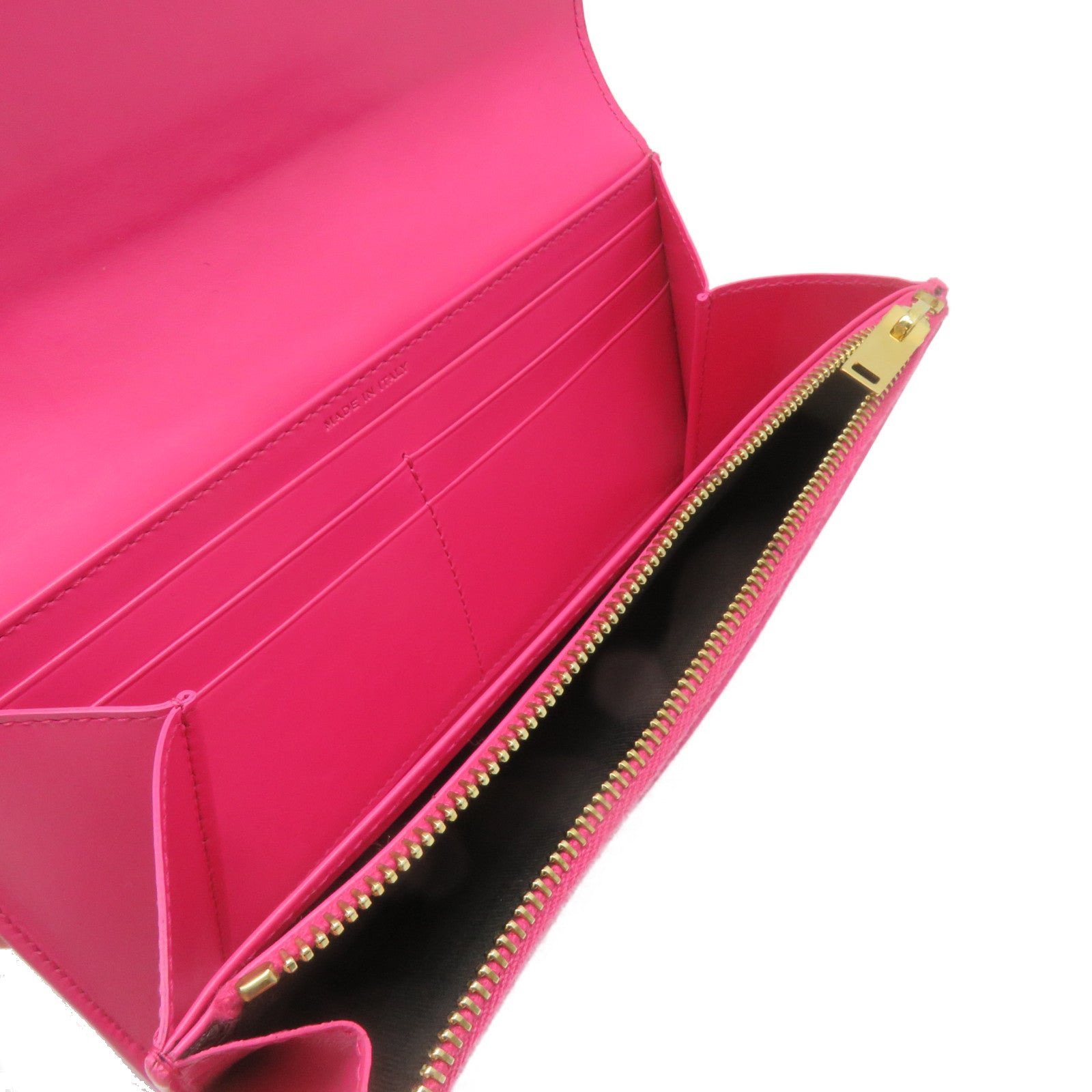 SAINT LAURENT 牛皮皮革Long Wallet长钱包粉红色