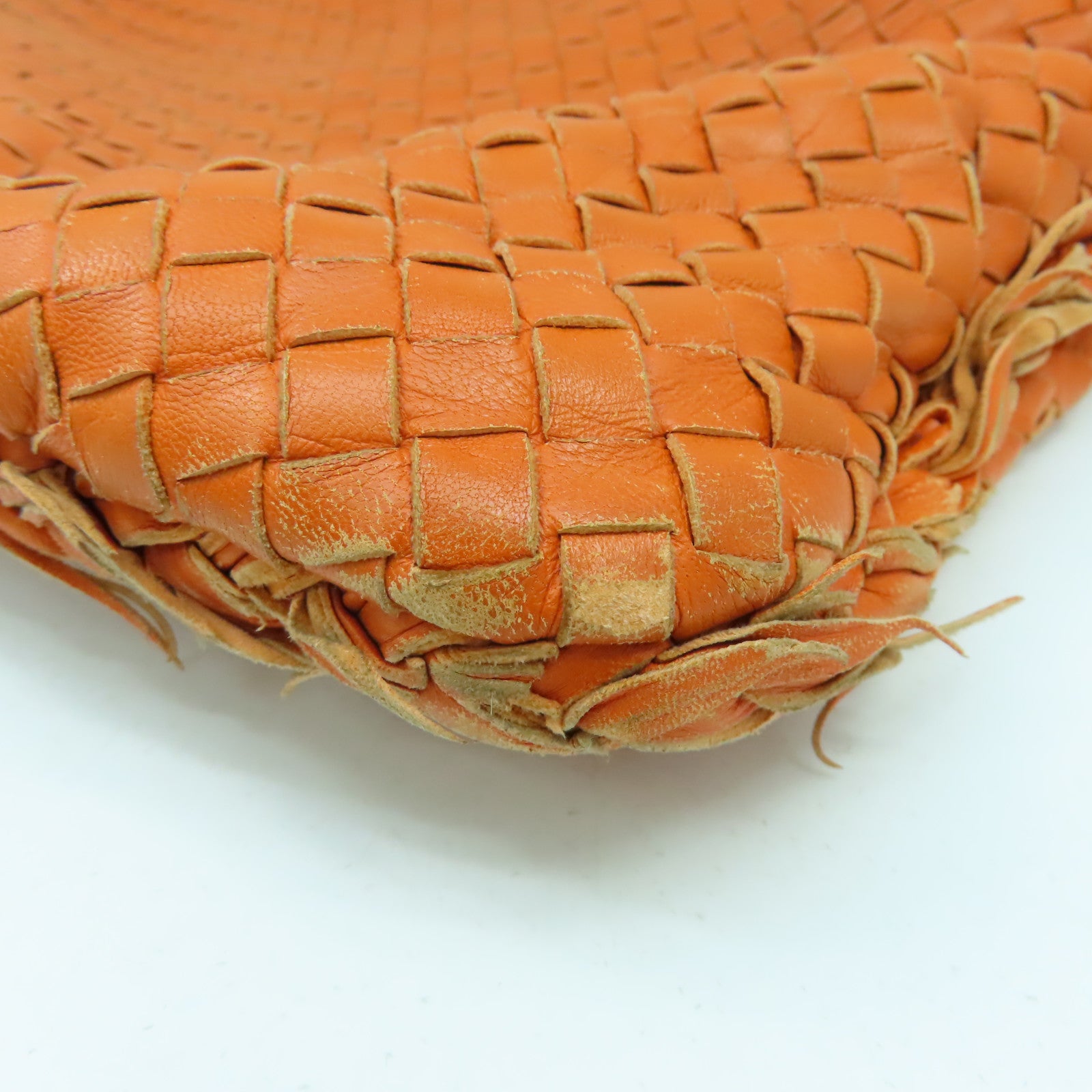 BOTTEGA VENETA 羊皮皮革Shoulder Bag銀扣肩背袋橙色
