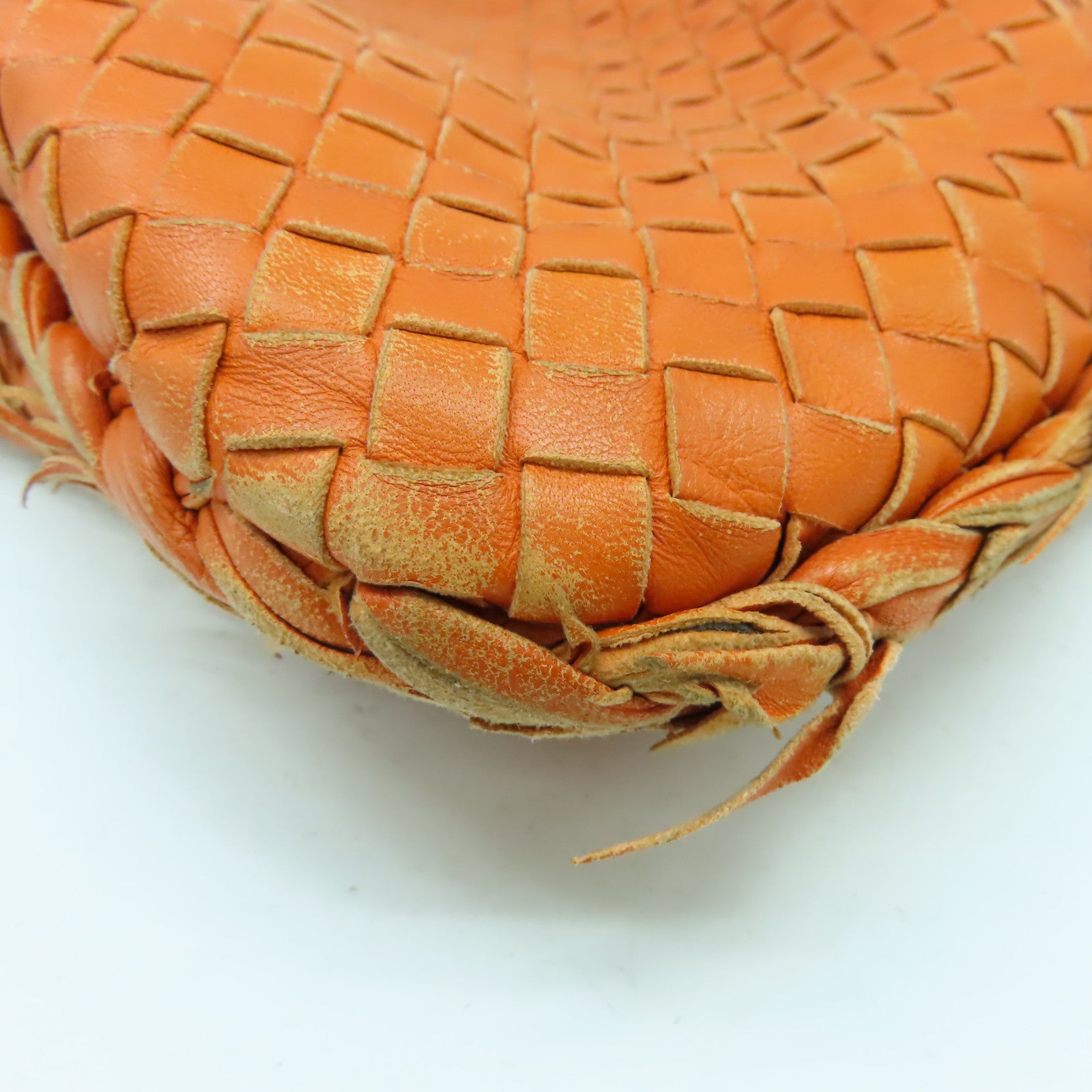 BOTTEGA VENETA 羊皮皮革Shoulder Bag銀扣肩背袋橙色