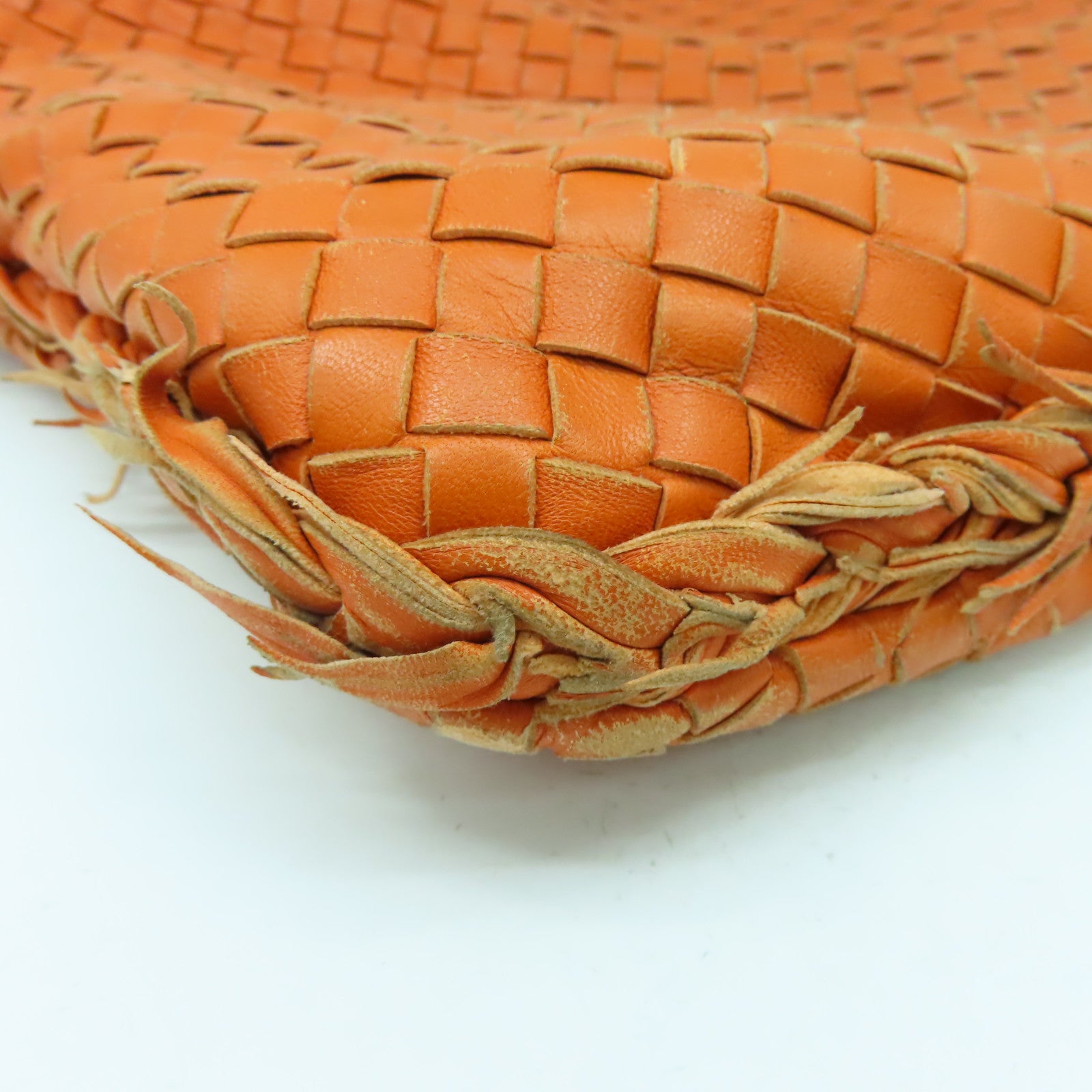 BOTTEGA VENETA 羊皮皮革Shoulder Bag銀扣肩背袋橙色