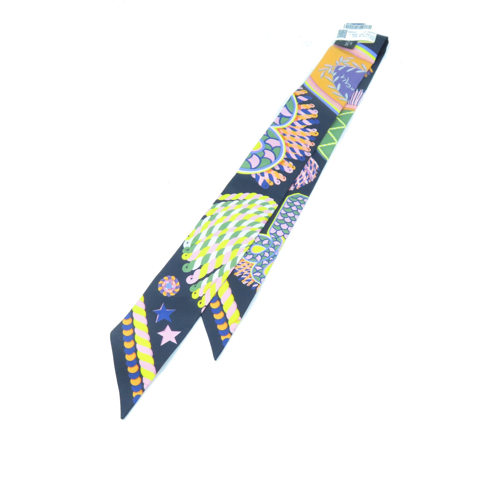 HERMES 絲質Twilly絲巾黑色