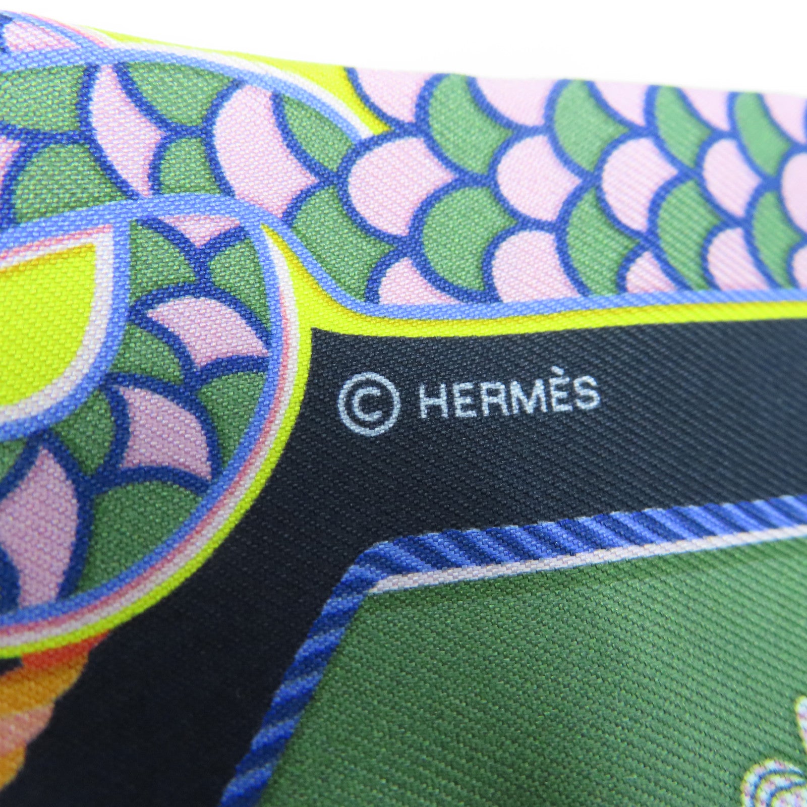 HERMES 絲質Twilly絲巾黑色