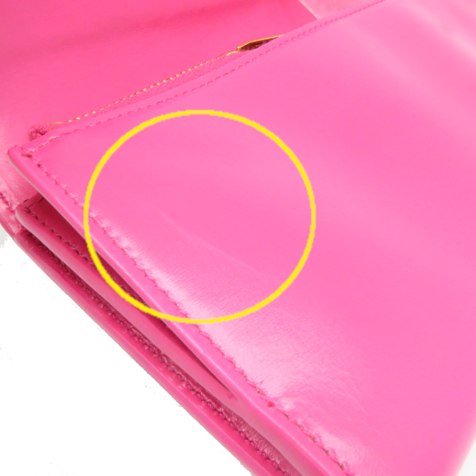 SAINT LAURENT 牛皮皮革Long Wallet长钱包粉红色