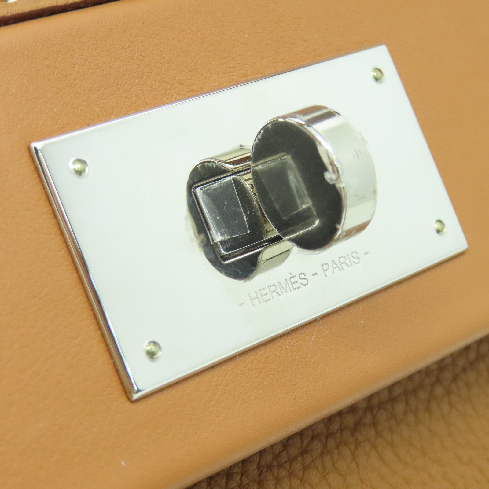 HERMES Togo皮革24/24 29CM銀扣手挽肩背兩用袋Gold啡色