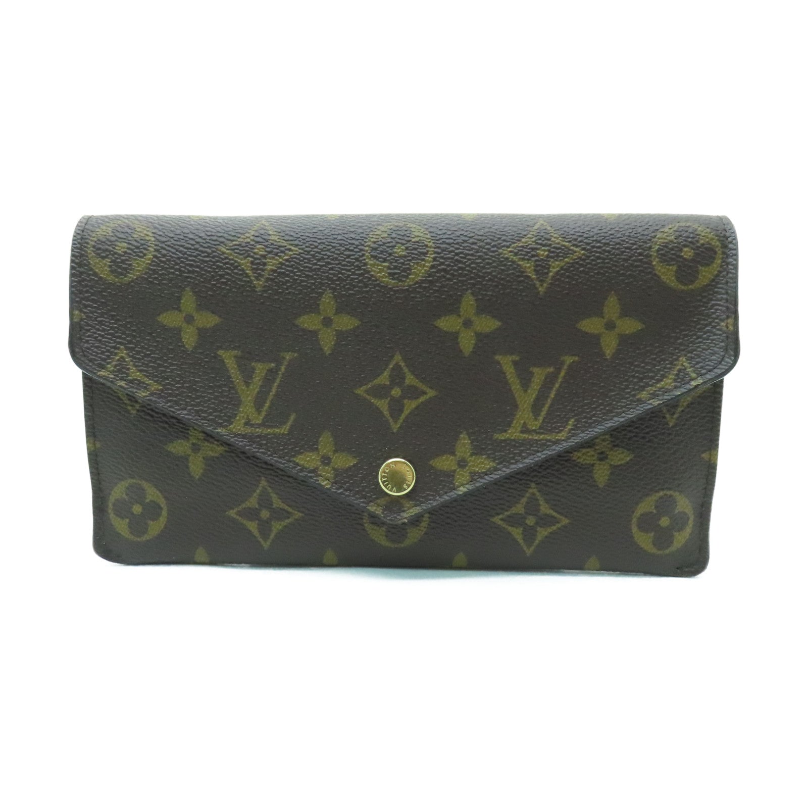 LOUIS VUITTON 【激減優惠】Monogram Jeanne Wallet金扣長錢包啡色
