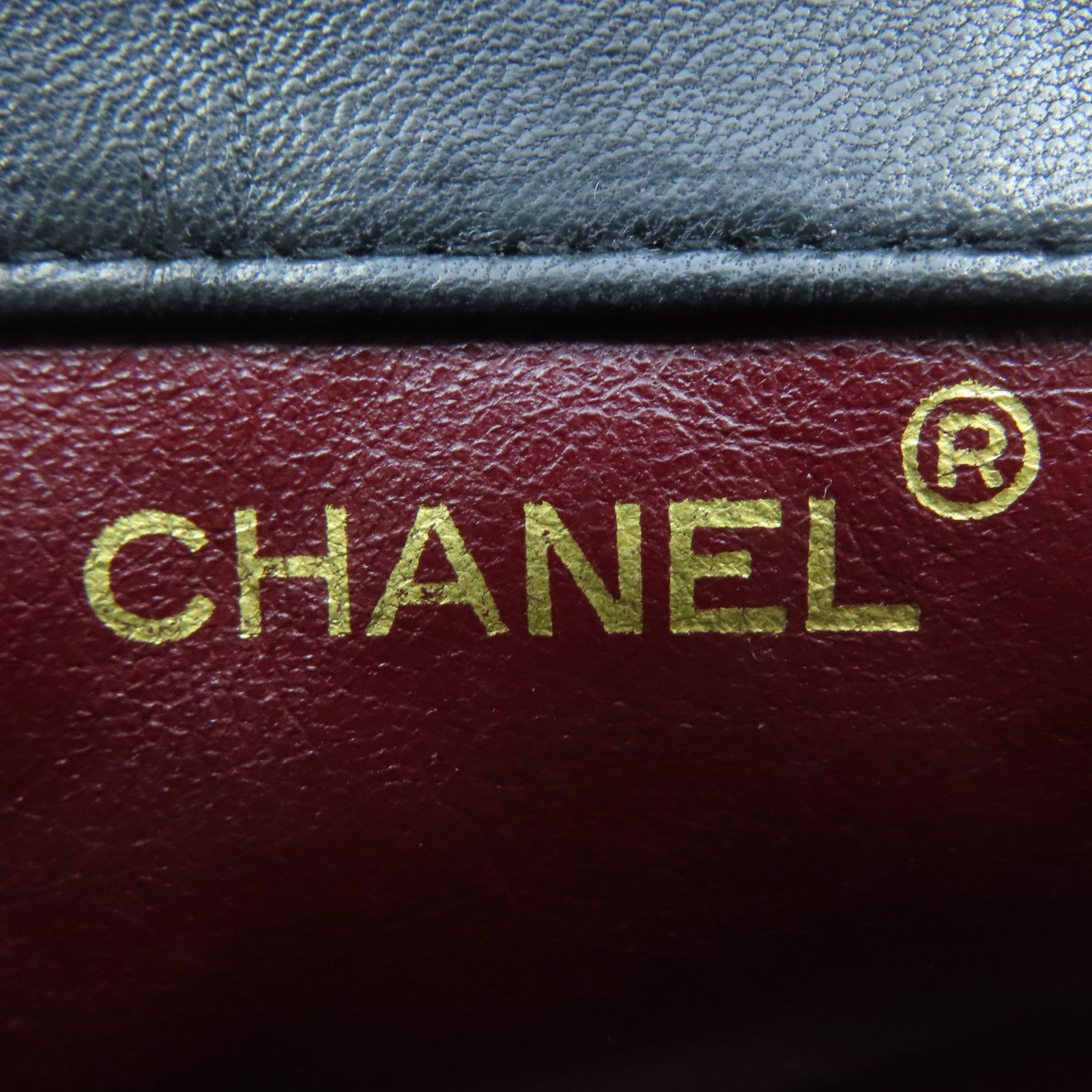 CHANEL 菱格羊皮皮革Chain Shoulder Bag金扣鏈帶肩背袋黑色