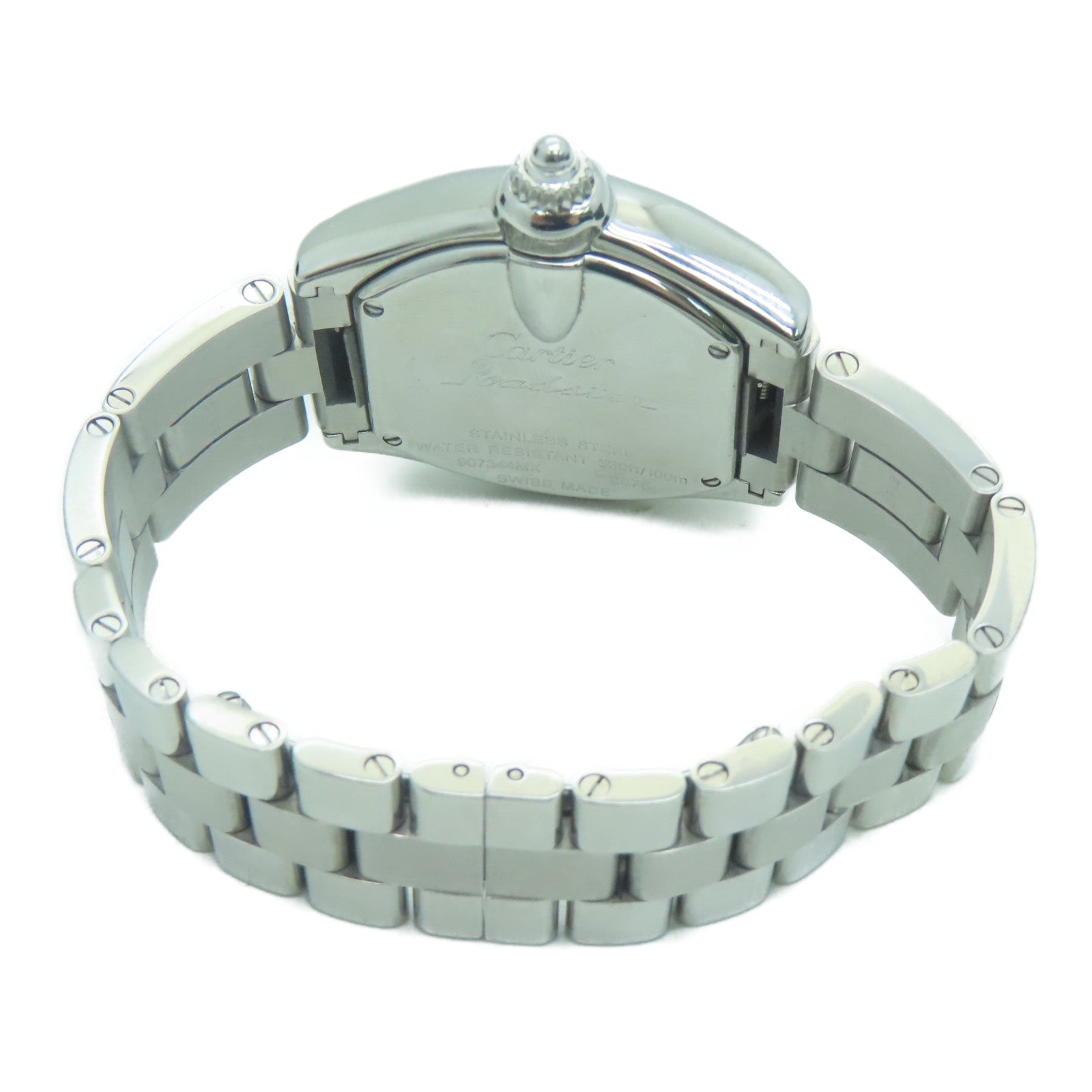 CARTIER Roadster不鏽鋼手錶自動機芯銀色