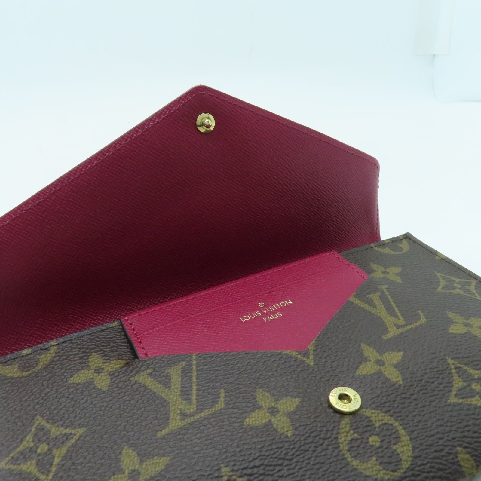 LOUIS VUITTON 【激減優惠】Monogram Jeanne Wallet金扣長錢包啡色