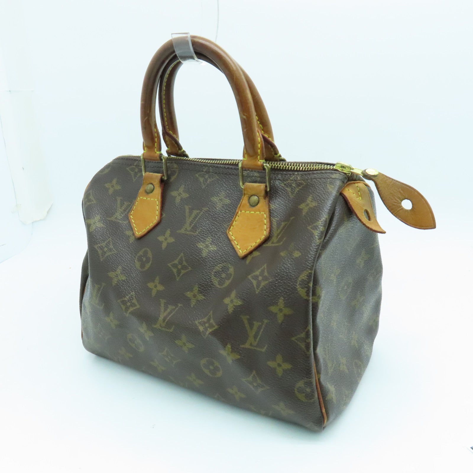 LOUIS VUITTON Monogram Speedy 25金扣手挽袋啡色
