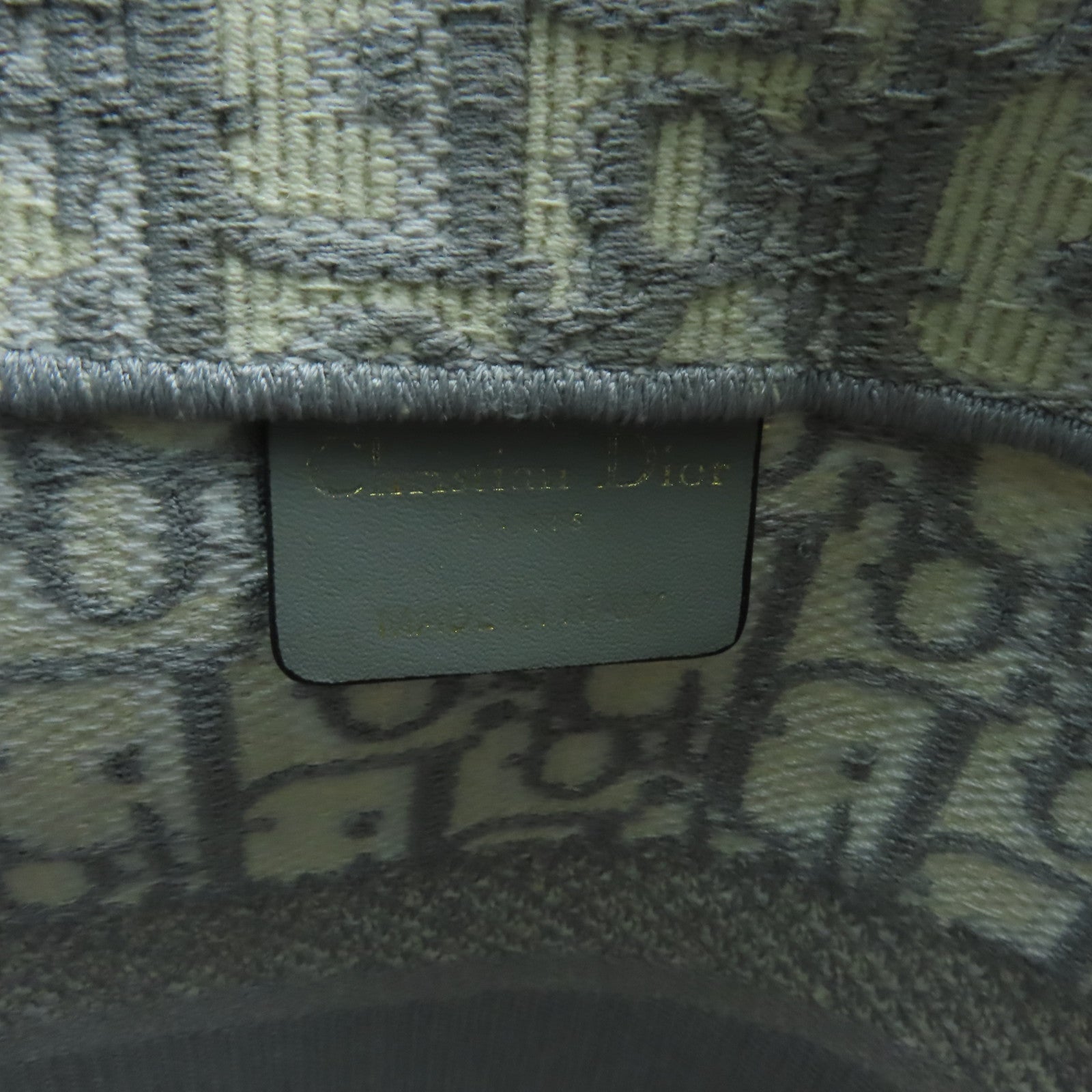 Dior 帆布Medium Book Tote手挽袋白色/灰色