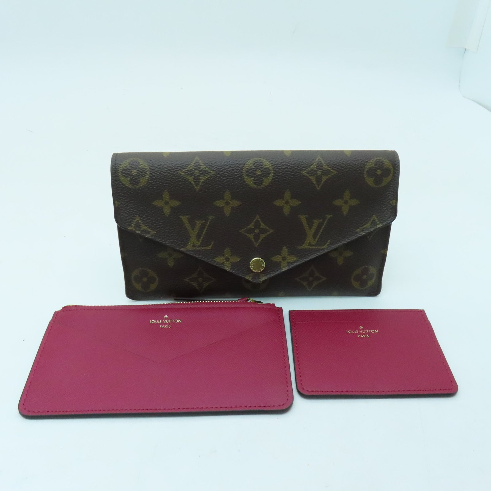 LOUIS VUITTON 【激減優惠】Monogram Jeanne Wallet金扣長錢包啡色