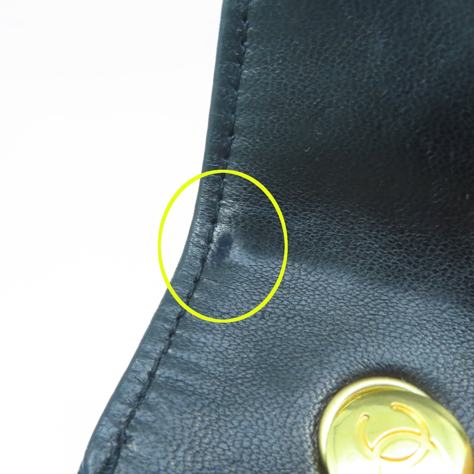 CHANEL 菱格羊皮皮革Chain Shoulder Bag金扣鏈帶肩背袋黑色