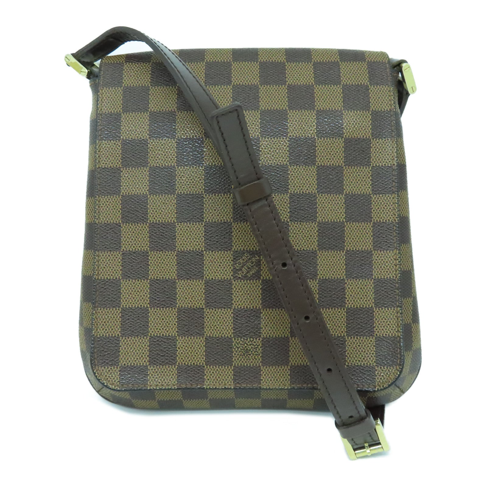 LOUIS VUITTON Damier Musette Salsa金扣肩背袋啡色