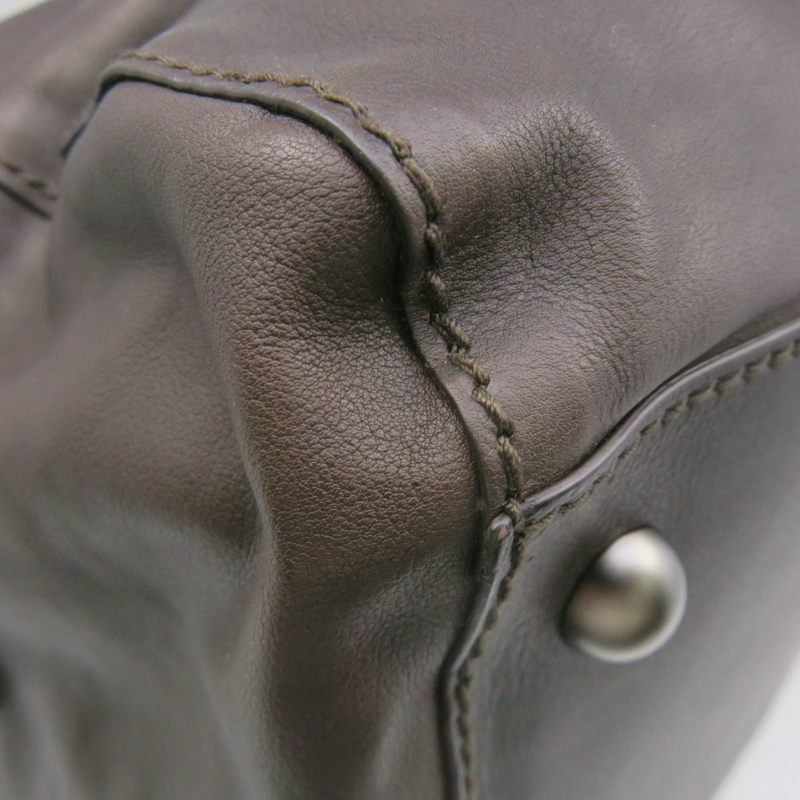 BOTTEGA VENETA 牛皮皮革2Way Shoulder Bag手挽肩背兩用袋啡色