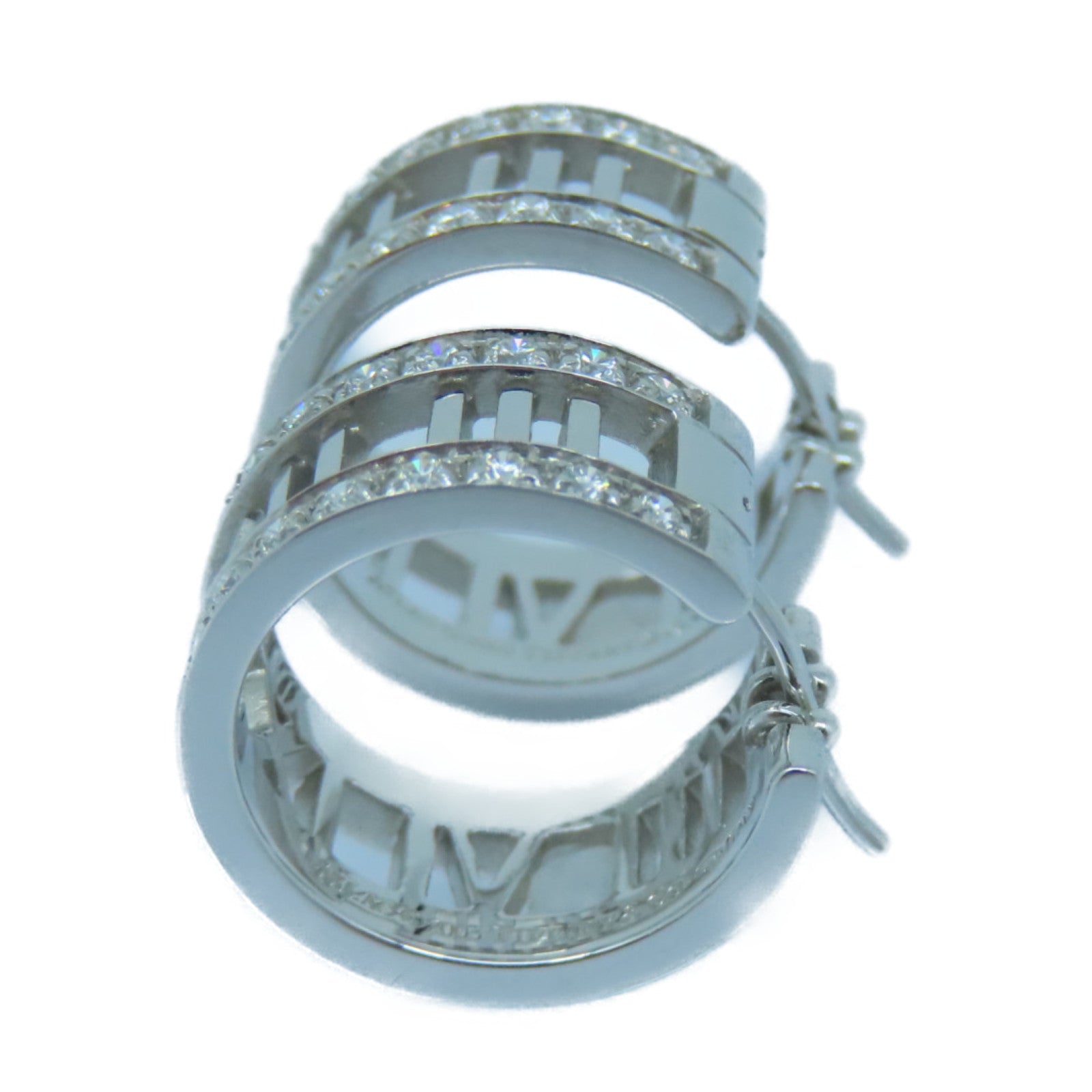 TIFFANY＆CO 18K白金Atlas Earrings耳環