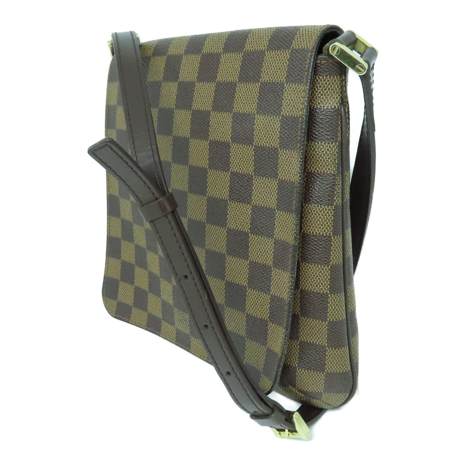 LOUIS VUITTON Damier Musette Salsa金扣肩背袋啡色