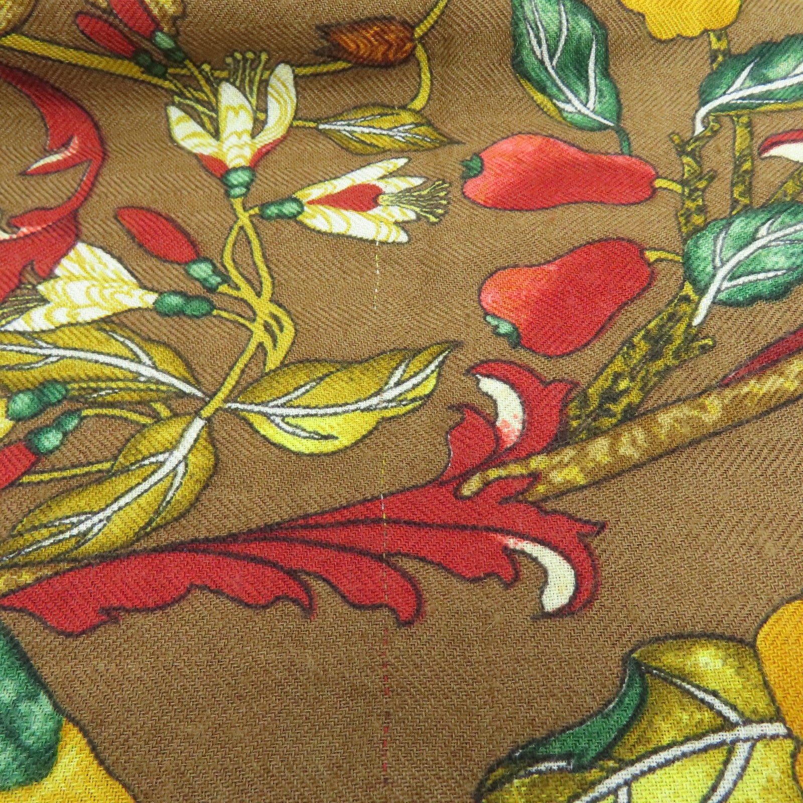 HERMES 羊绒Scarf围巾啡色黄色140x140cm