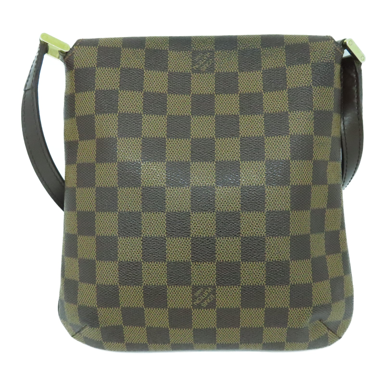 LOUIS VUITTON Damier Musette Salsa金扣肩背袋啡色