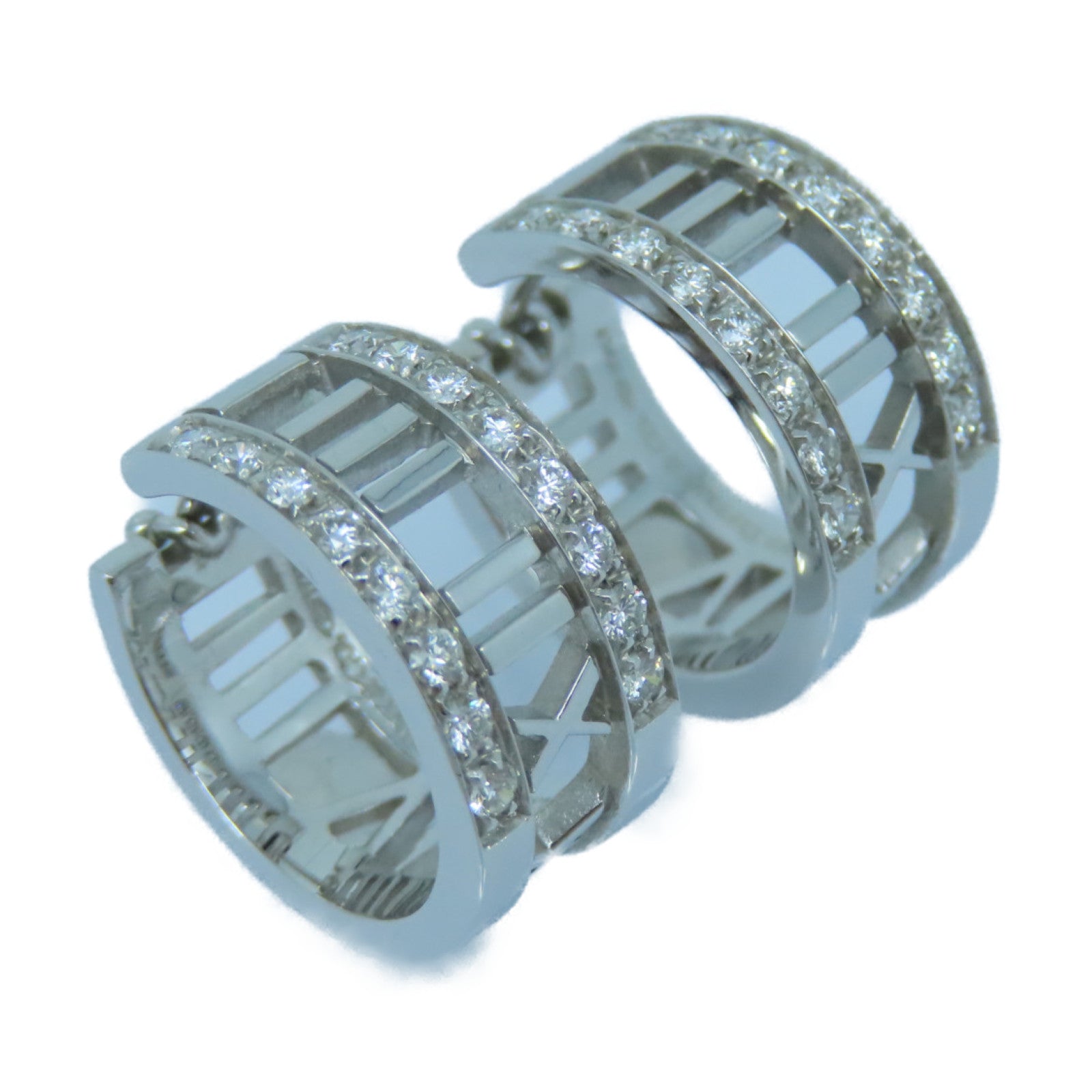 TIFFANY＆CO 18K白金Atlas Earrings耳環