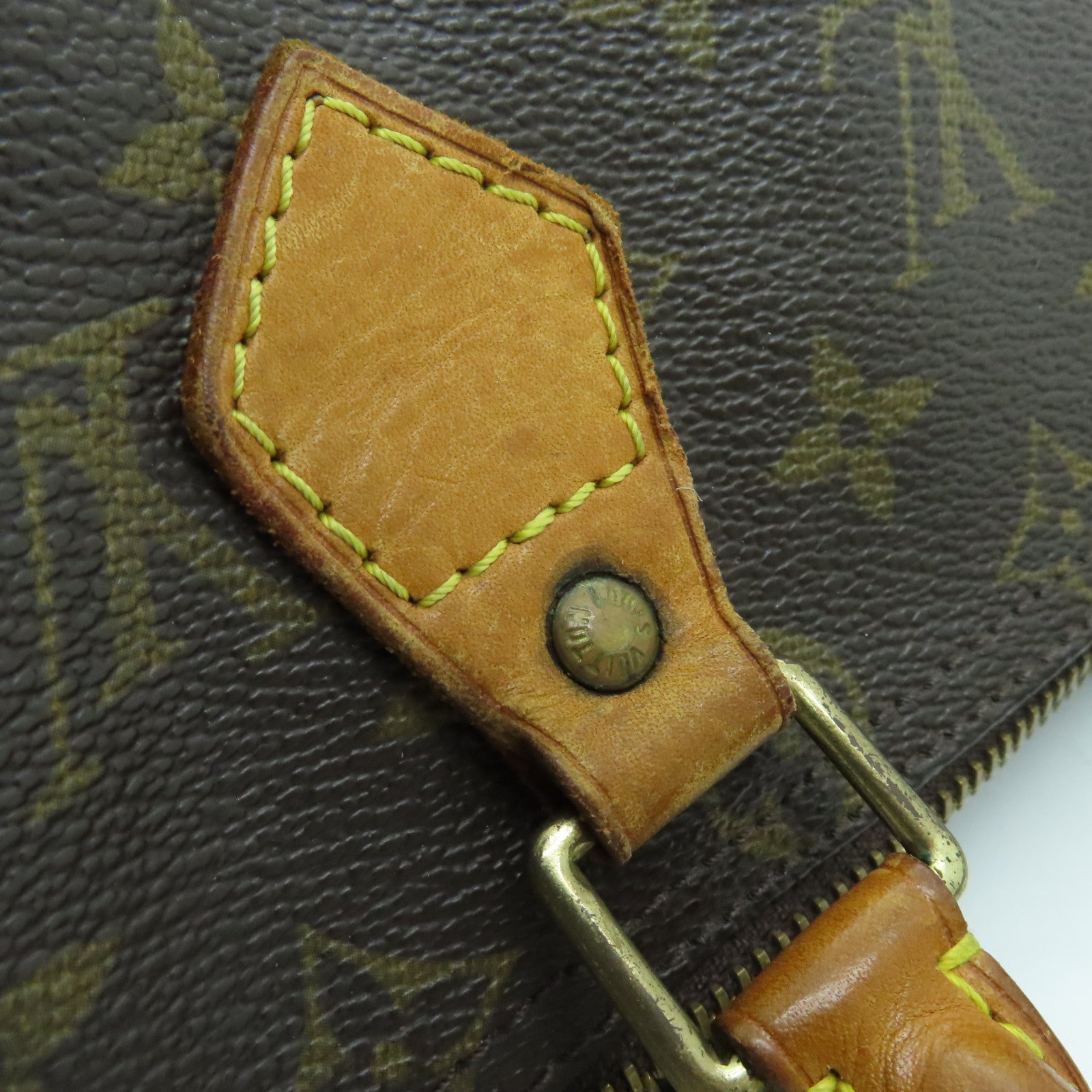 LOUIS VUITTON Monogram Speedy 25金扣手挽袋啡色