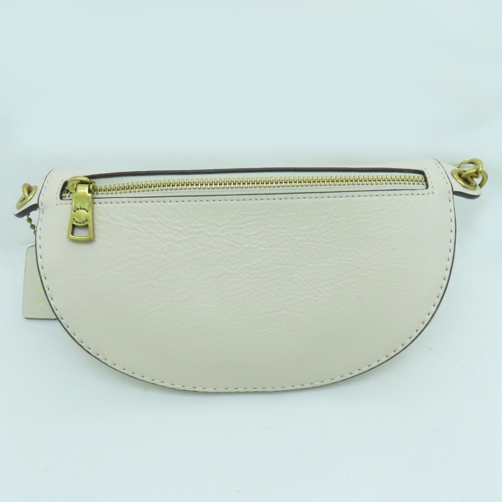 COACH 牛皮皮革Waist Bag金扣腰包白色