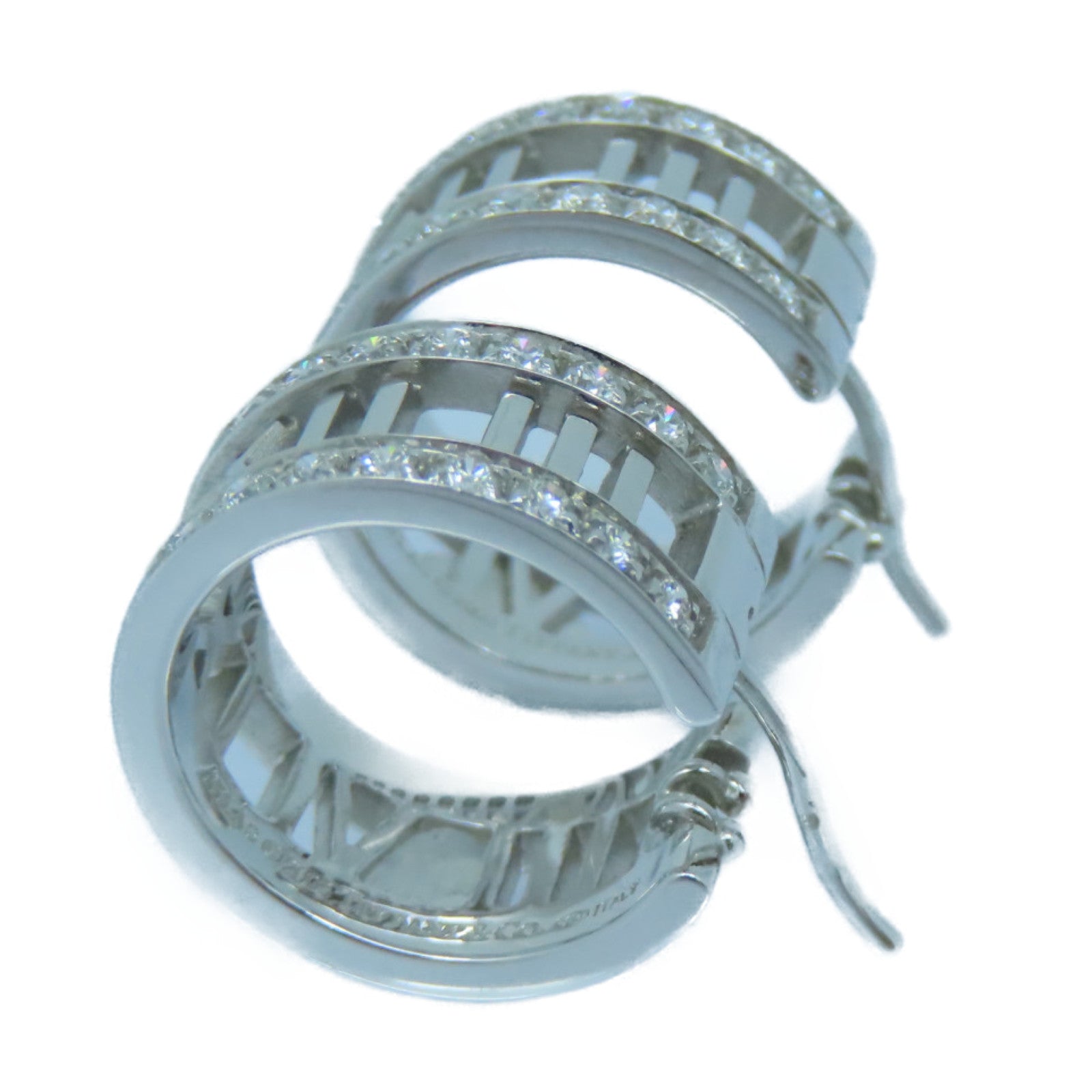 TIFFANY＆CO 18K白金Atlas Earrings耳環