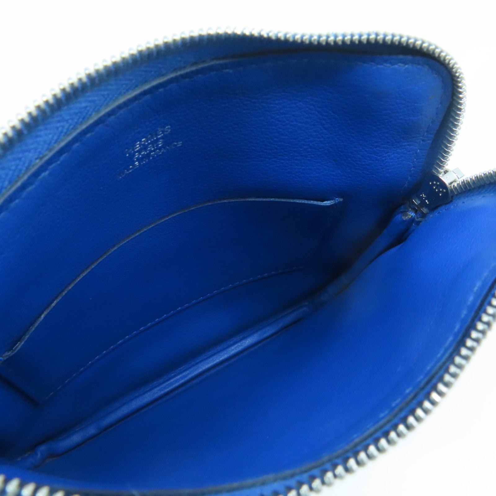 HERMES Swift皮革Carre Pocket Pouch銀扣手拿包啡色/藍色/黃色
