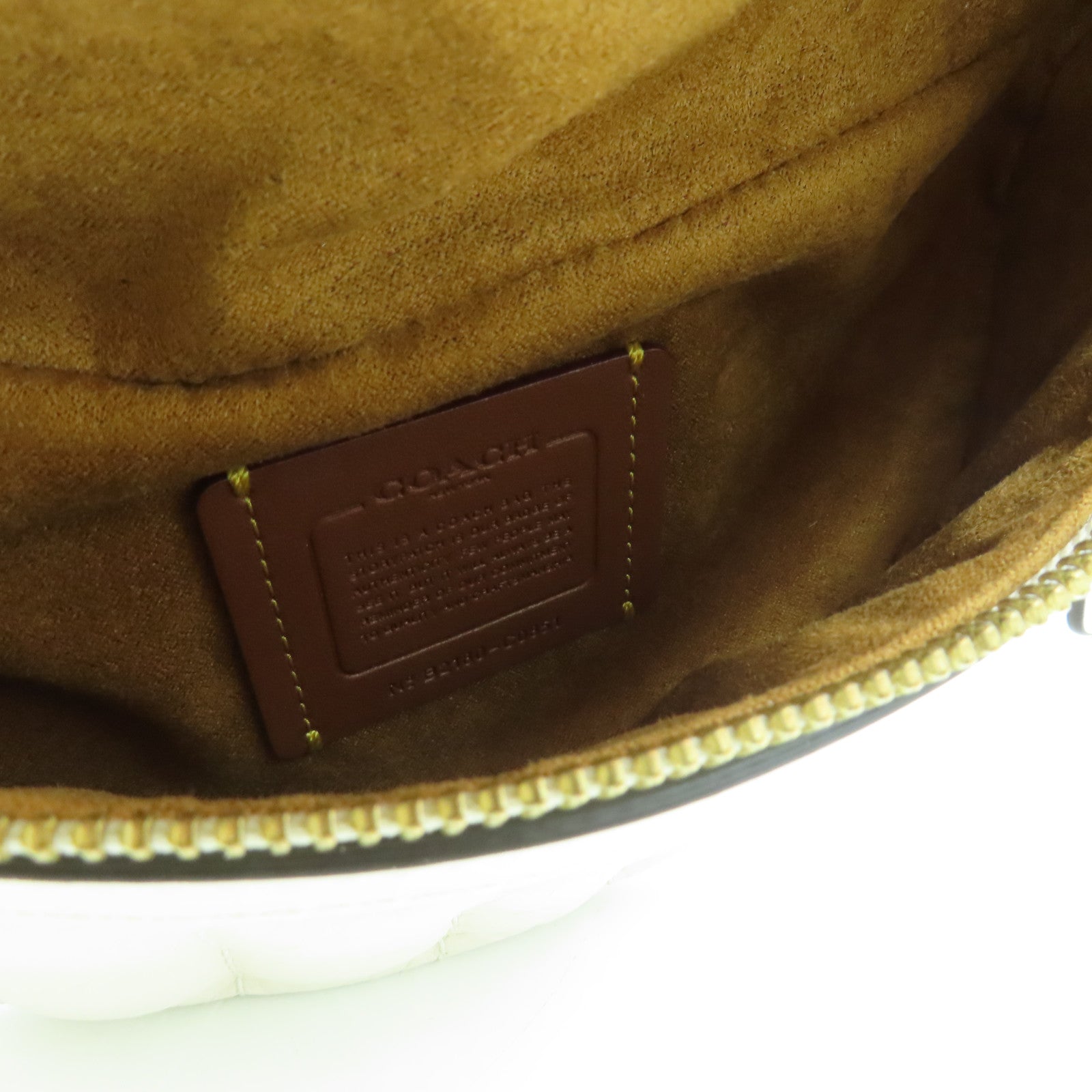 COACH 牛皮皮革Waist Bag金扣腰包白色