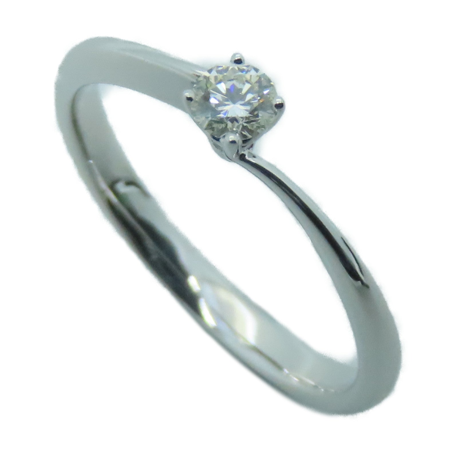 JEWELRY 18K White Gold Diamond Ring0.15ct Diamond Ring US#6.75