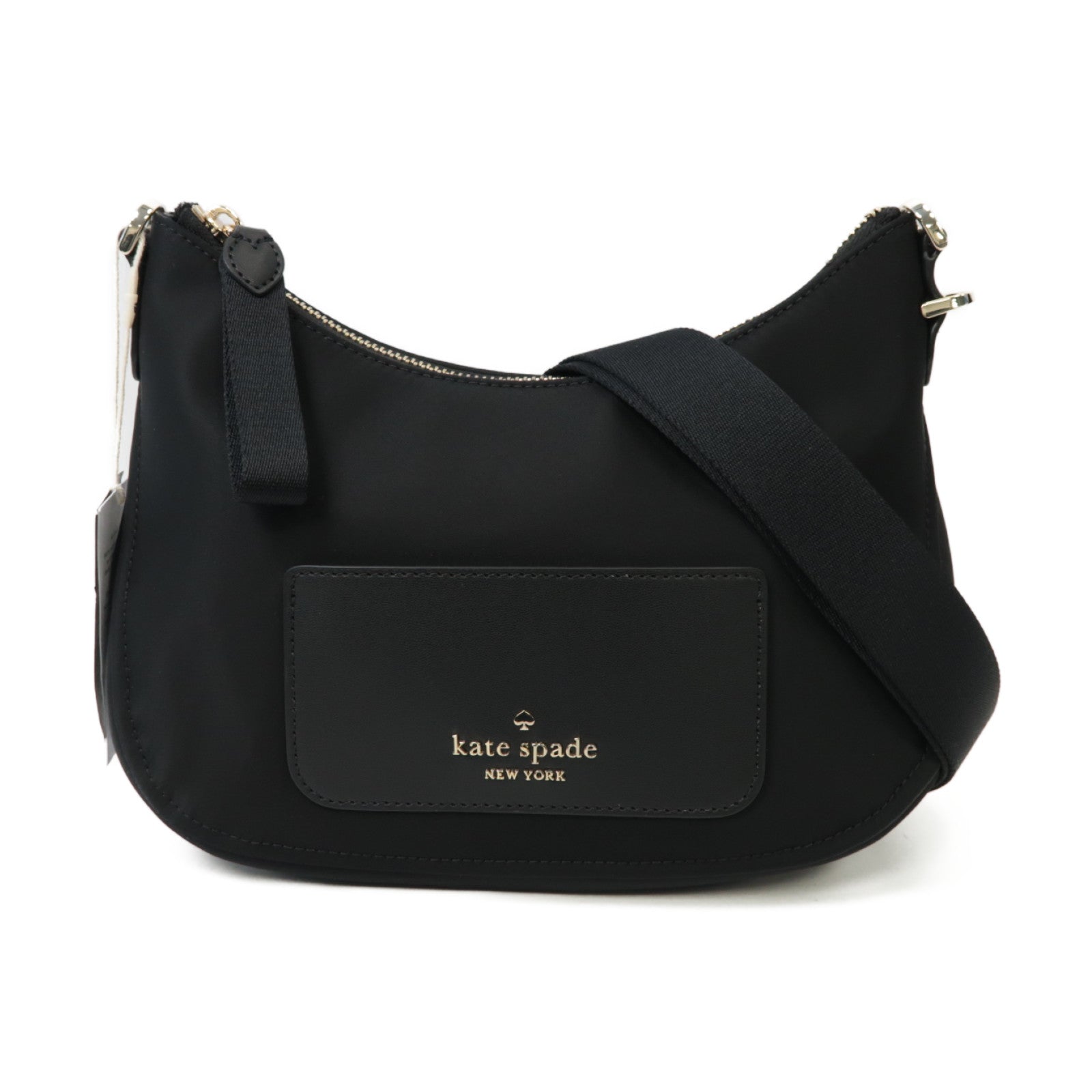 Kate Spade 尼龍Chelsea Ksnyl Crossbody Bag金扣肩背袋黒色
