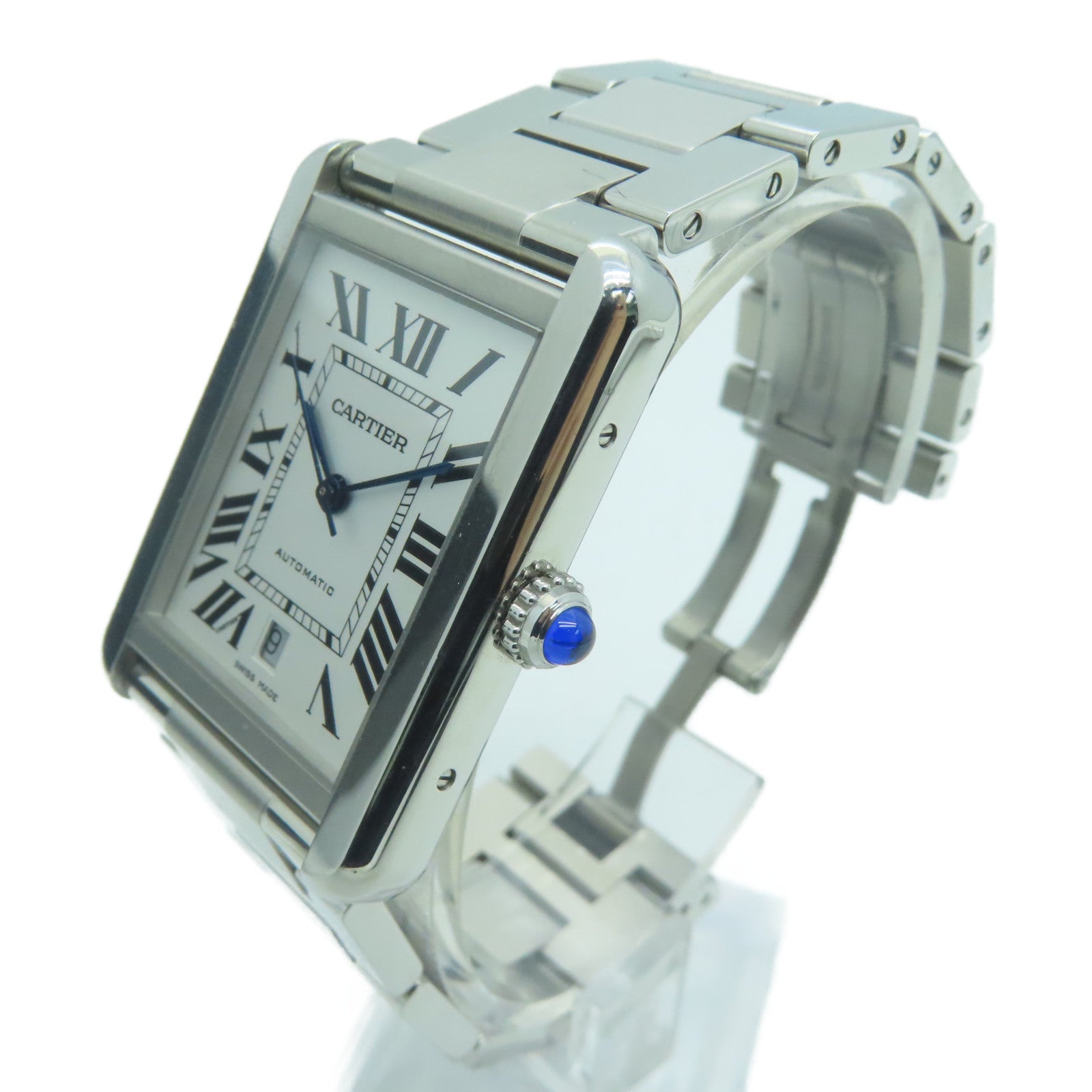 CARTIER Tank Solo不鏽鋼手錶自動機芯灰色