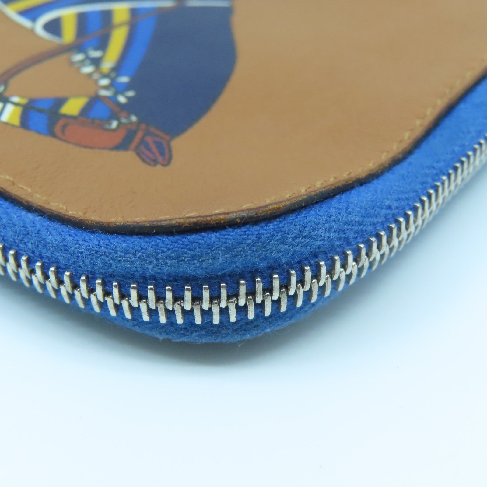 HERMES Swift皮革Carre Pocket Pouch銀扣手拿包啡色/藍色/黃色