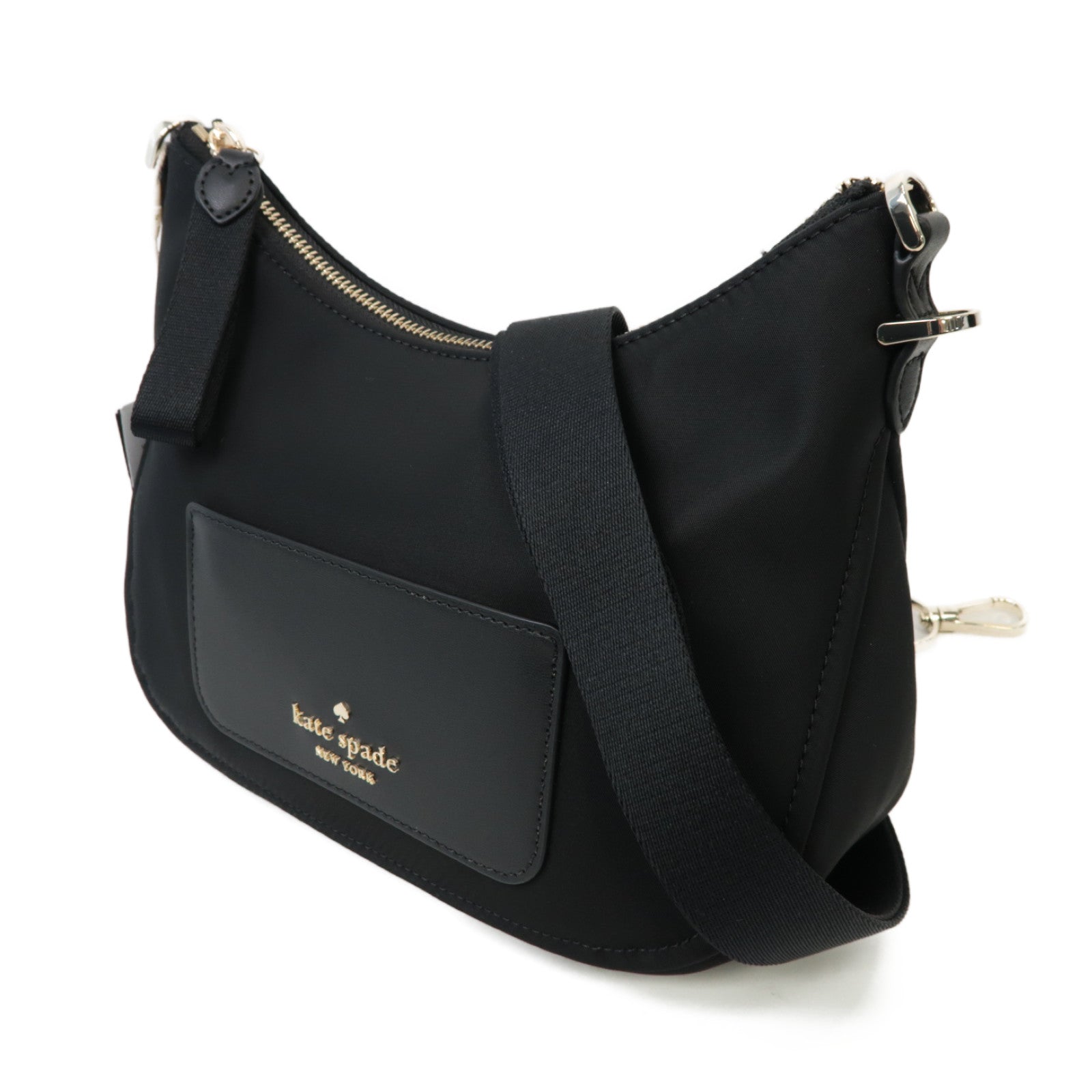 Kate Spade 尼龍Chelsea Ksnyl Crossbody Bag金扣肩背袋黒色