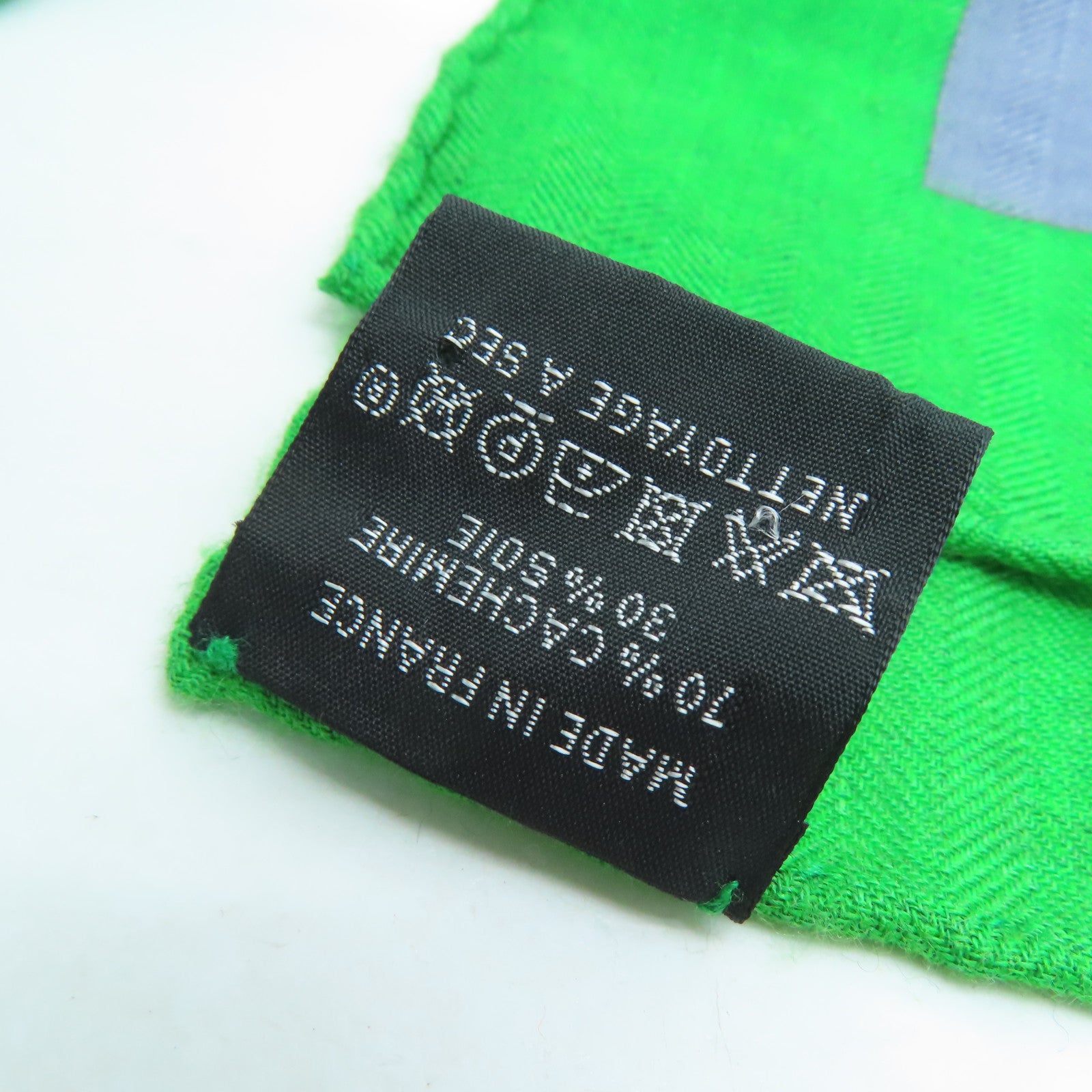 HERMES 羊绒Scarf围巾灰色蓝色140x140cm