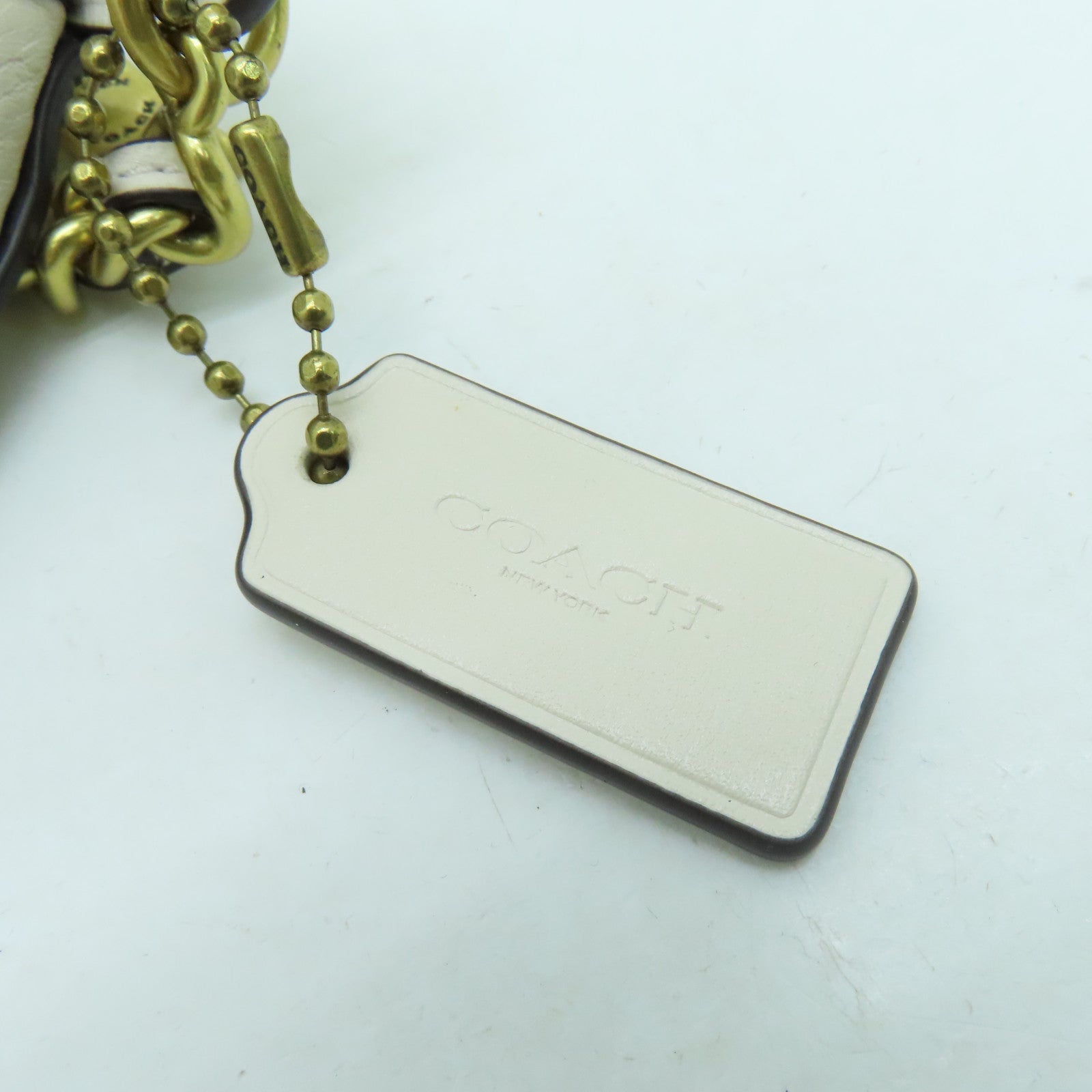 COACH 牛皮皮革Waist Bag金扣腰包白色