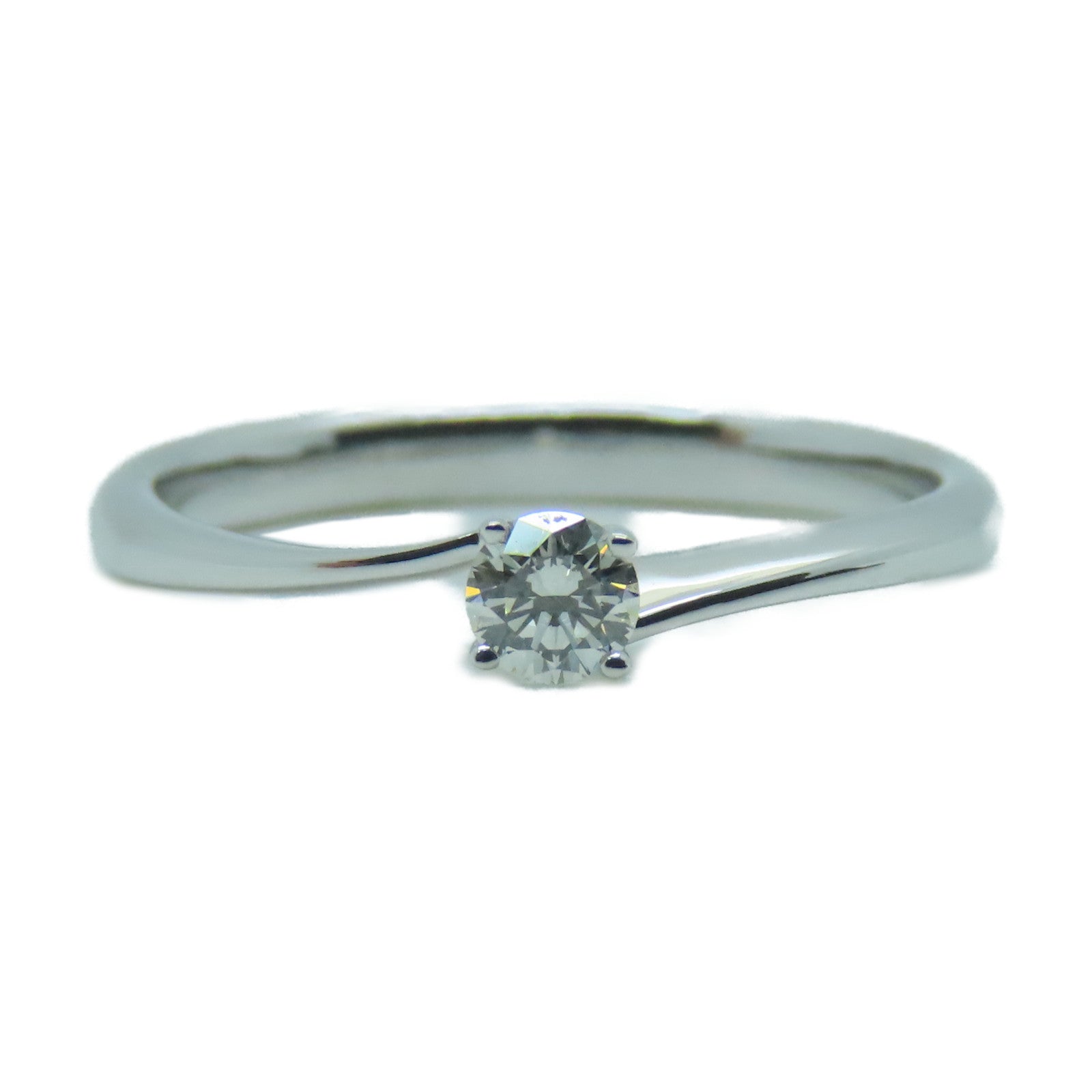 JEWELRY 18K White Gold Diamond Ring0.15ct Diamond Ring US#6.75