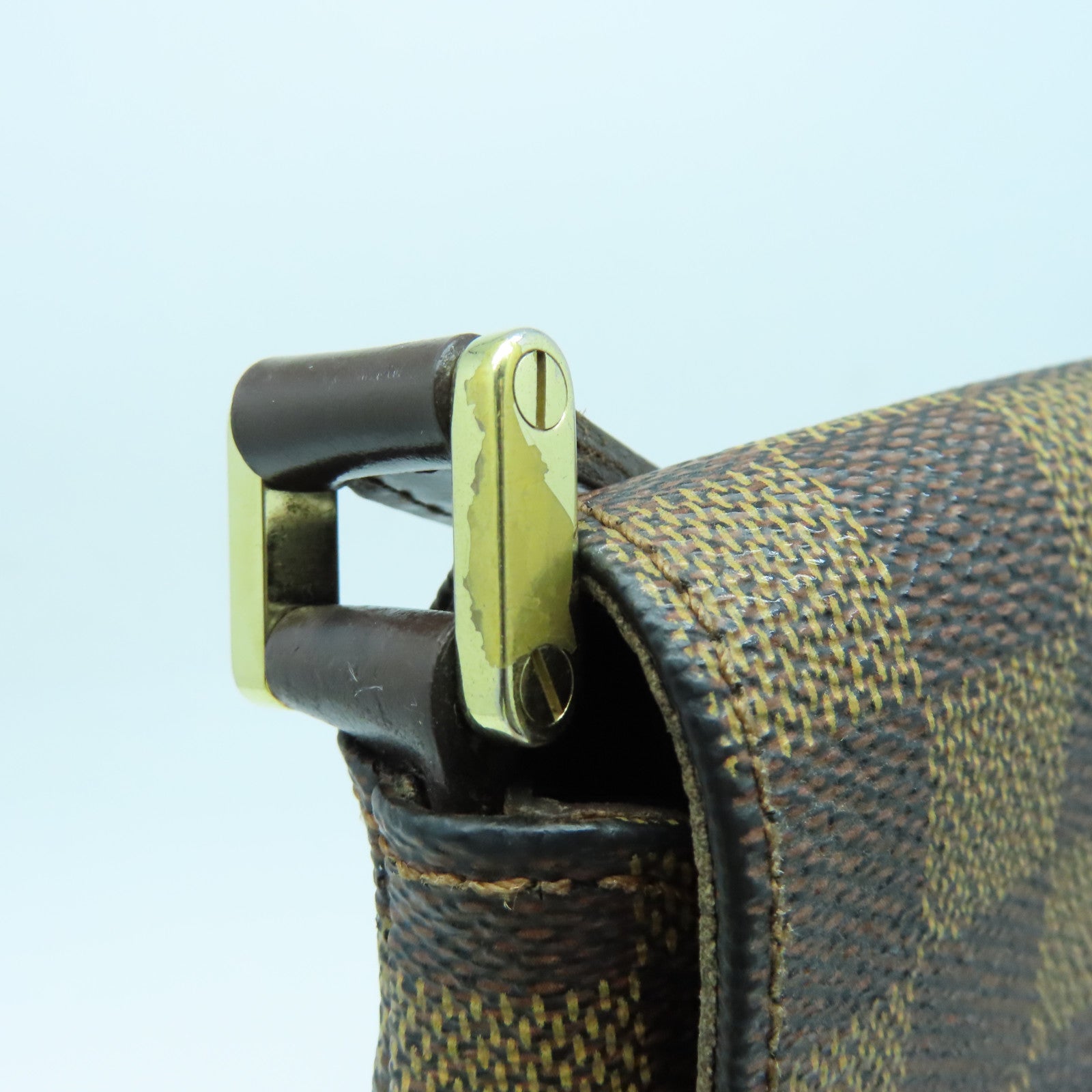LOUIS VUITTON Damier Musette Salsa金扣肩背袋啡色