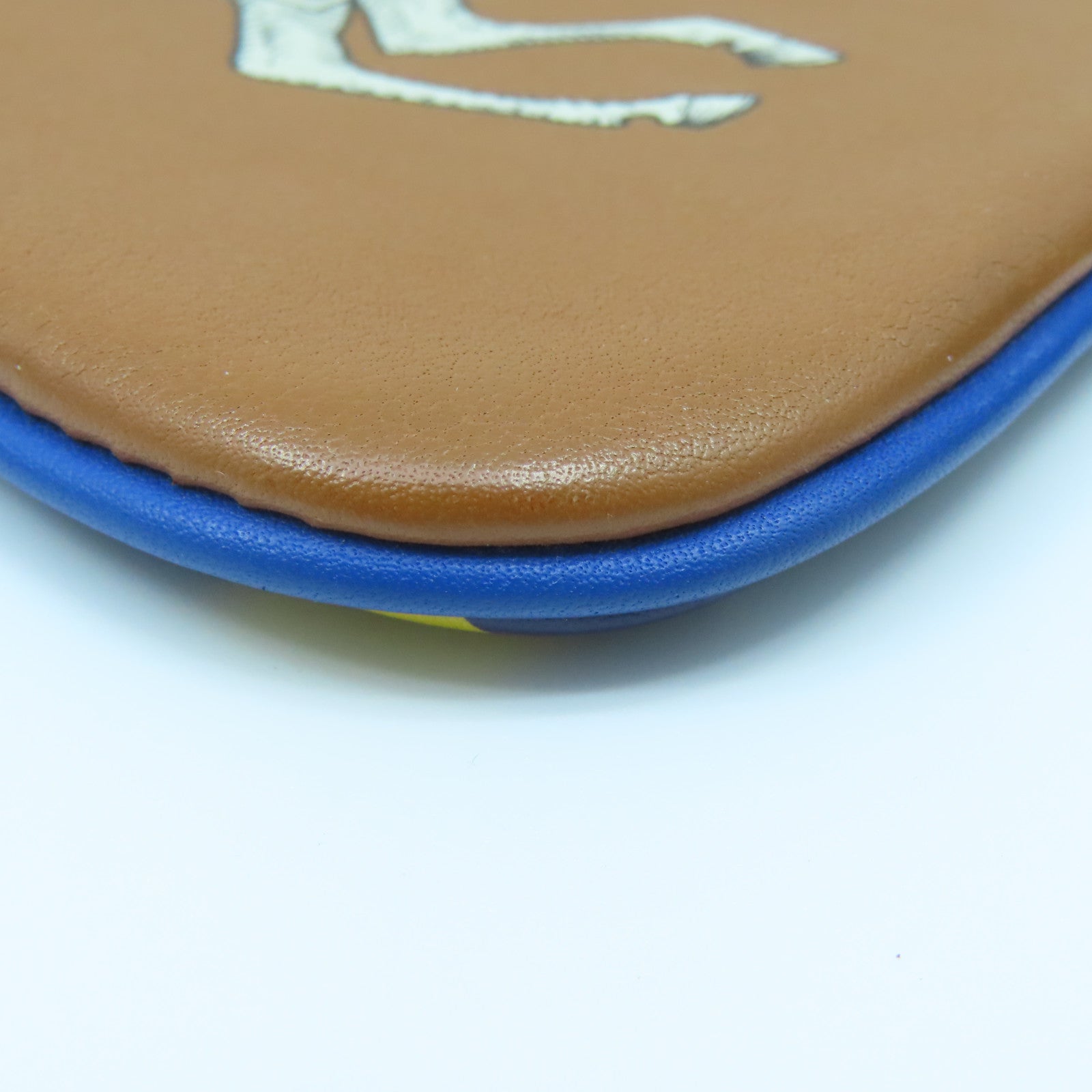 HERMES Swift皮革Carre Pocket Pouch銀扣手拿包啡色/藍色/黃色
