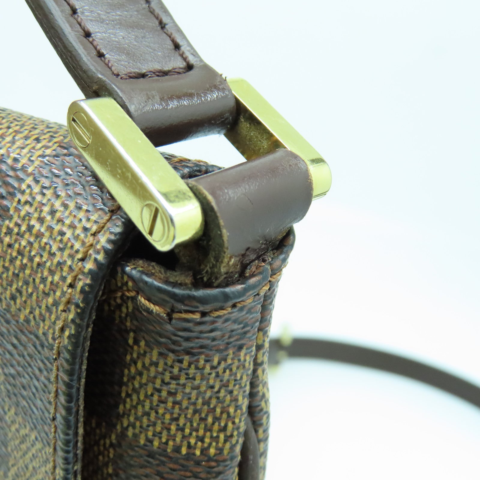 LOUIS VUITTON Damier Musette Salsa金扣肩背袋啡色