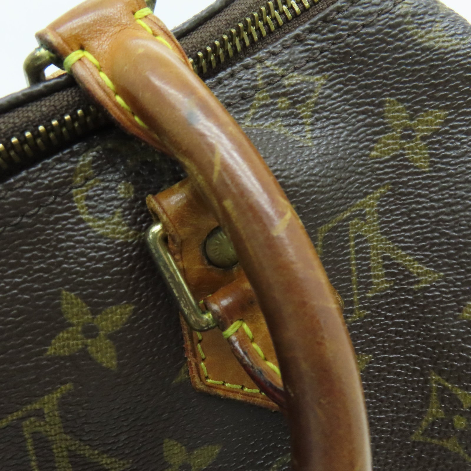 LOUIS VUITTON Monogram Speedy 25金扣手挽袋啡色