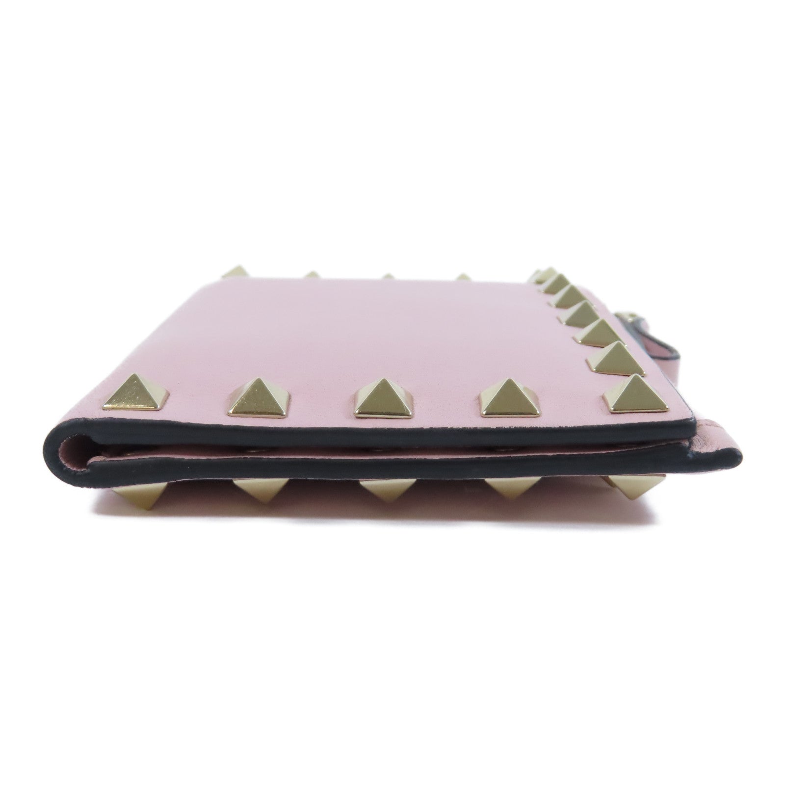 Valentino 皮革Wallet金扣錢包粉紅色
