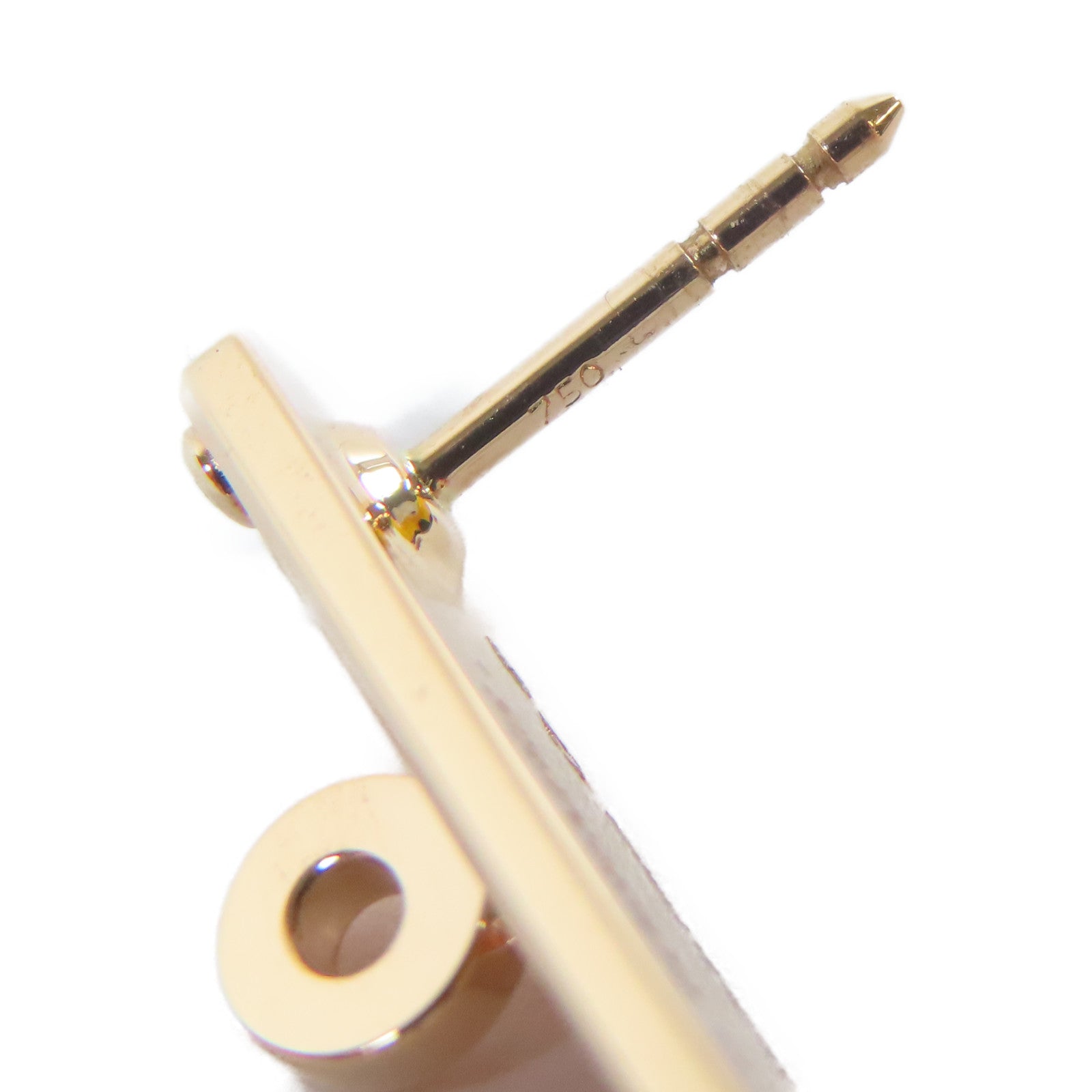 HERMES 18K玫瑰金Kelly Gavroche Earrings0.25ct鑽石耳環