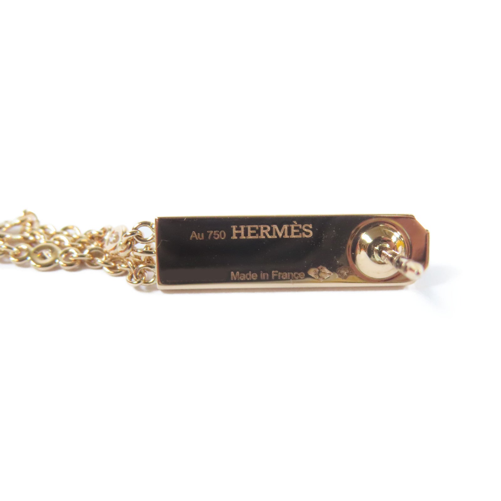 HERMES 18K玫瑰金Kelly Gavroche Earrings0.25ct鑽石耳環